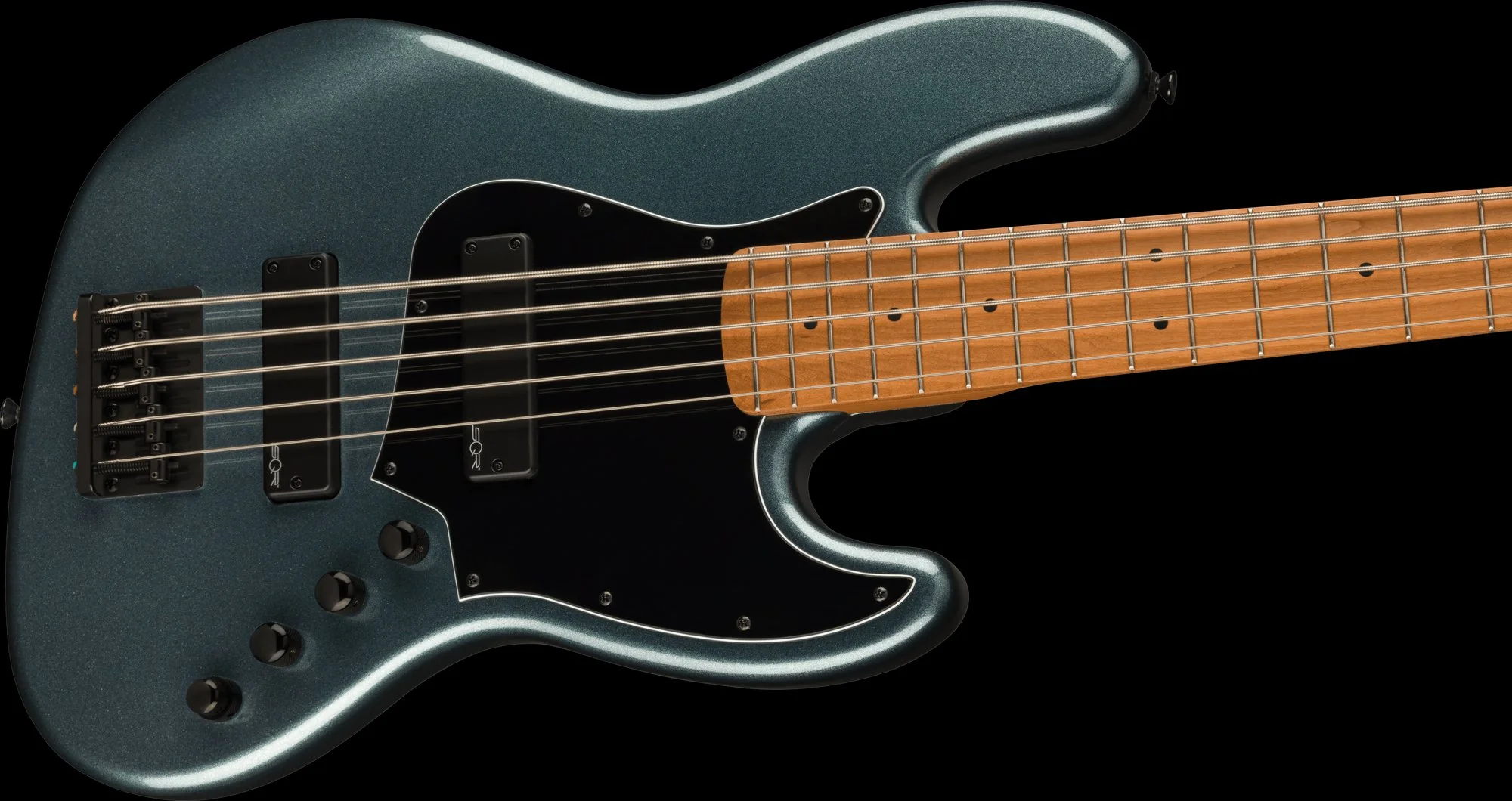 Squier Contemporary Active Jazz Bass HH V Gunmetal Metallic - Image 4