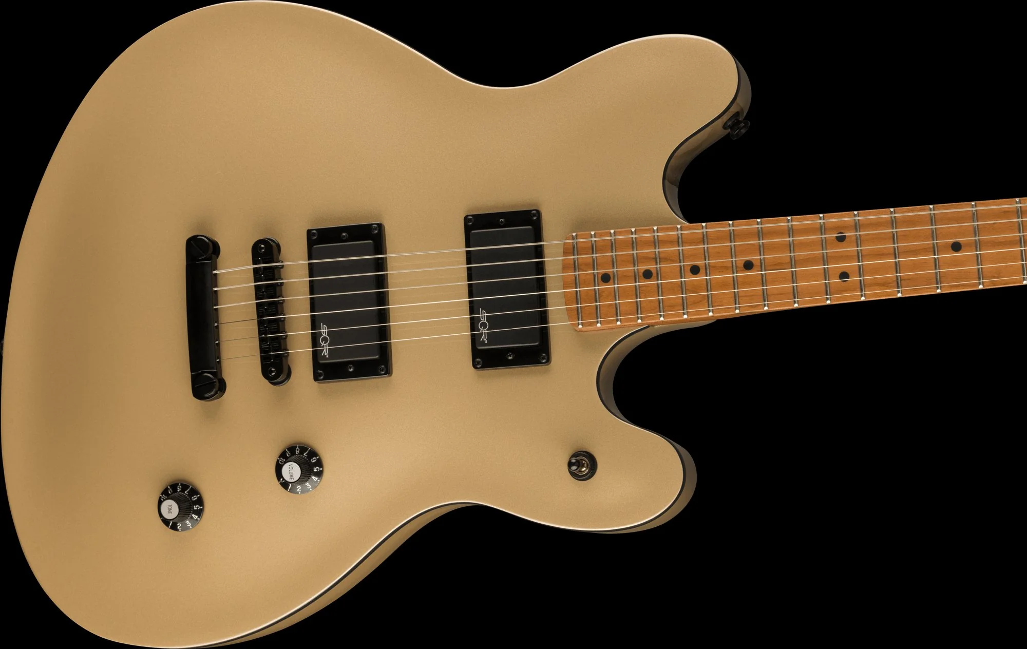 Squier Contemporary Active Starcaster Roasted Maple Fingerboard Shoreline Gold Electric Guitar - Image 4
