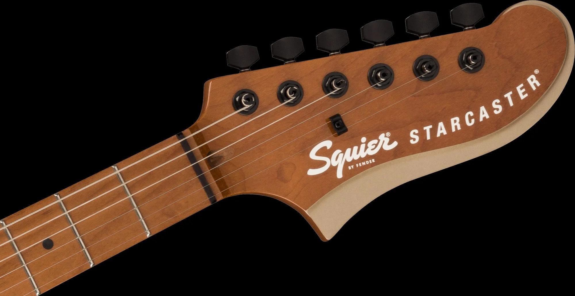 Squier Contemporary Active Starcaster Roasted Maple Fingerboard Shoreline Gold Electric Guitar - Image 6