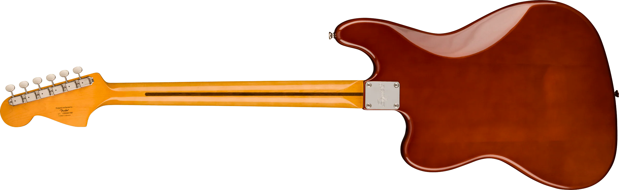 Squier FSR Classic Vibe Bass VI Maple Fingerboard Black Pickguard Walnut - Image 3