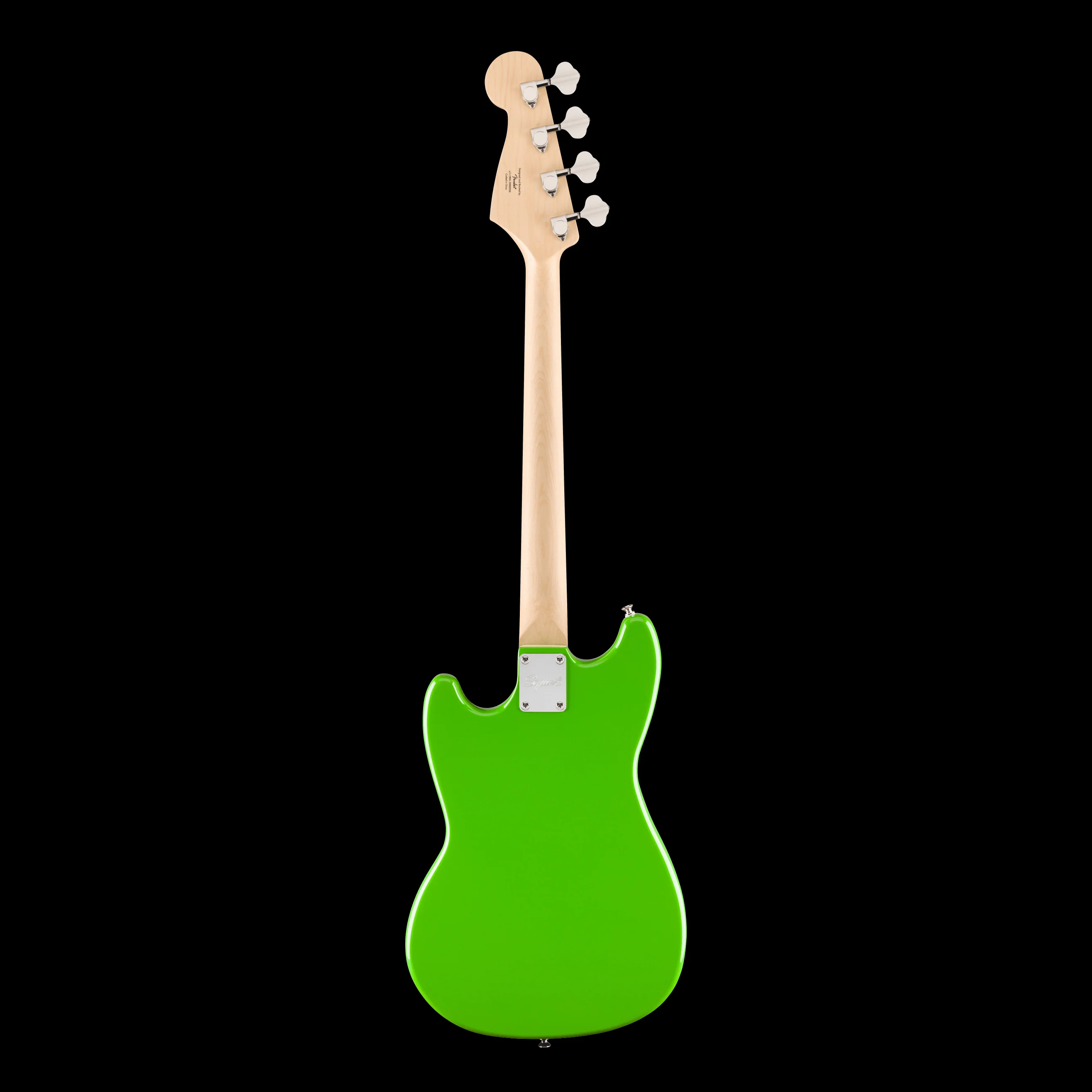 Squier FSR Sonic Bronco Bass Maple Fingerboard White Pickguard Lime Green - Image 5
