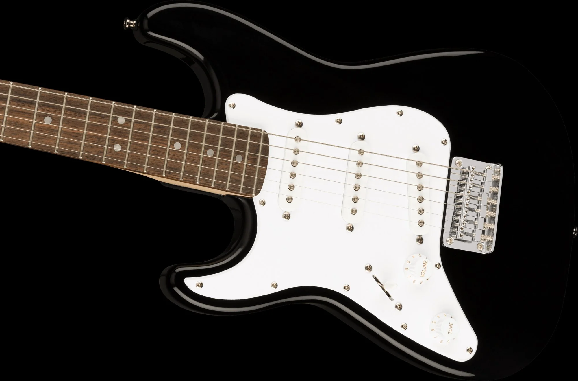 Squier Mini Stratocaster Left-Handed Black Electric Guitar - Image 4
