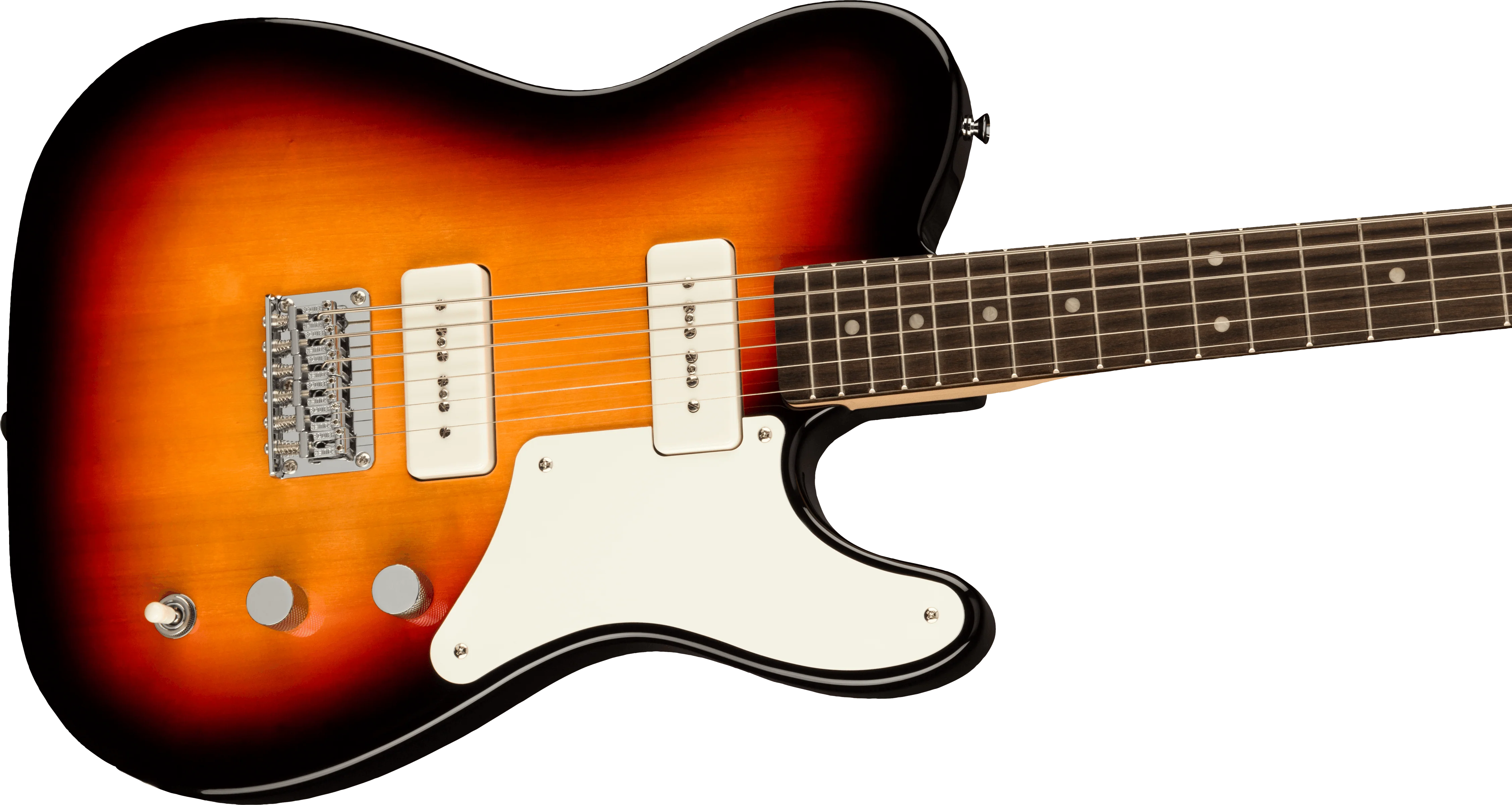 Squier Paranormal Baritone Cabronita Telecaster Parchment Guard Sunburst - Image 4