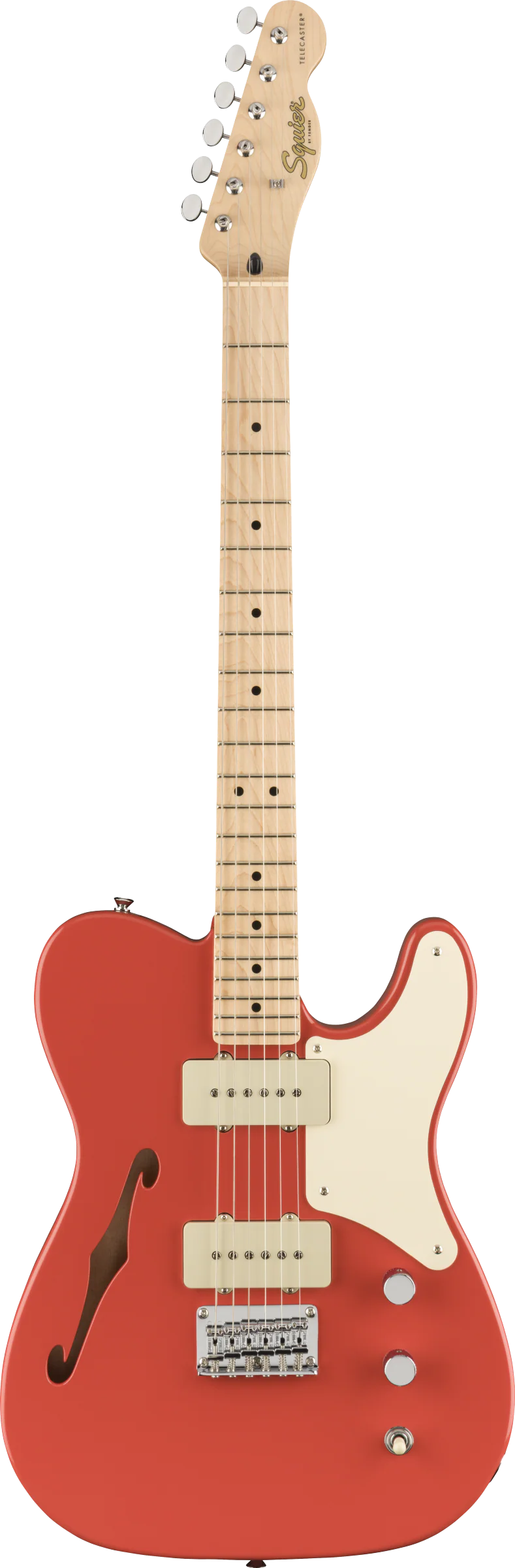 DISC - Squier Paranormal Cabronita Telecaster Thinline Maple Fingerboard Fiesta Red Electric Guitar - Image 2