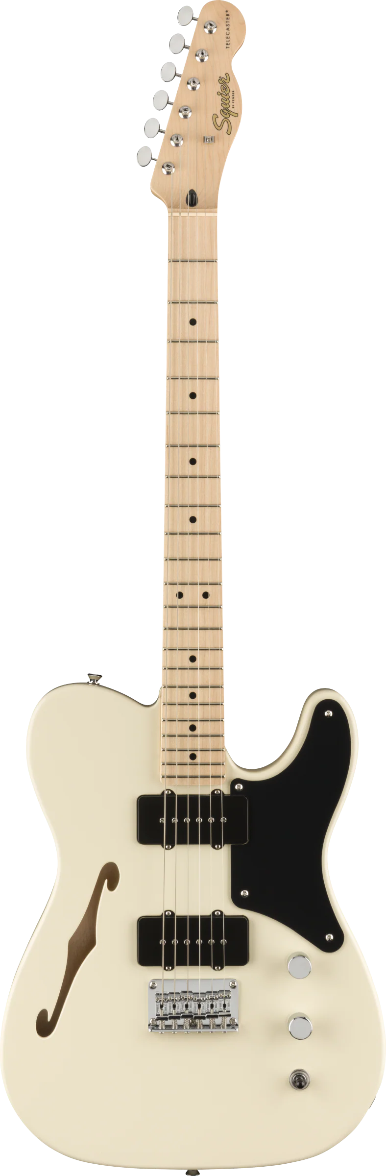 DISC - Squier Paranormal Cabronita Telecaster Thinline Maple Fingerboard Olympic White Electric Guitar - Image 2