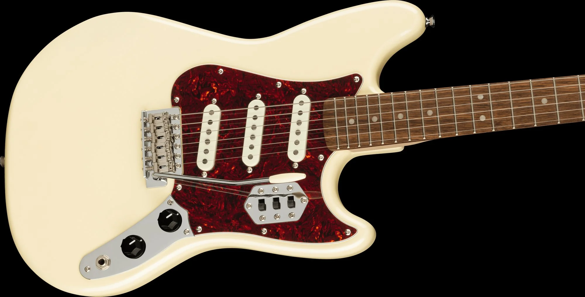 Squier Paranormal Cyclone Laurel Fingerboard Tortoiseshell Pickguard Pearl White - Image 4