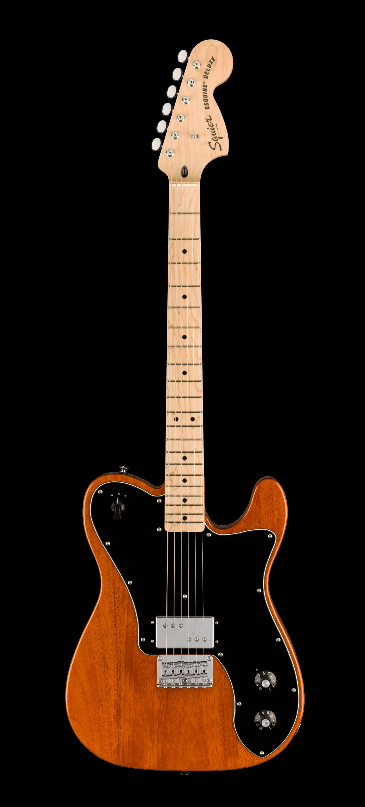 Squier Paranormal Esquire Deluxe Maple Fingerboard Black Pickguard Mocha - Image 2