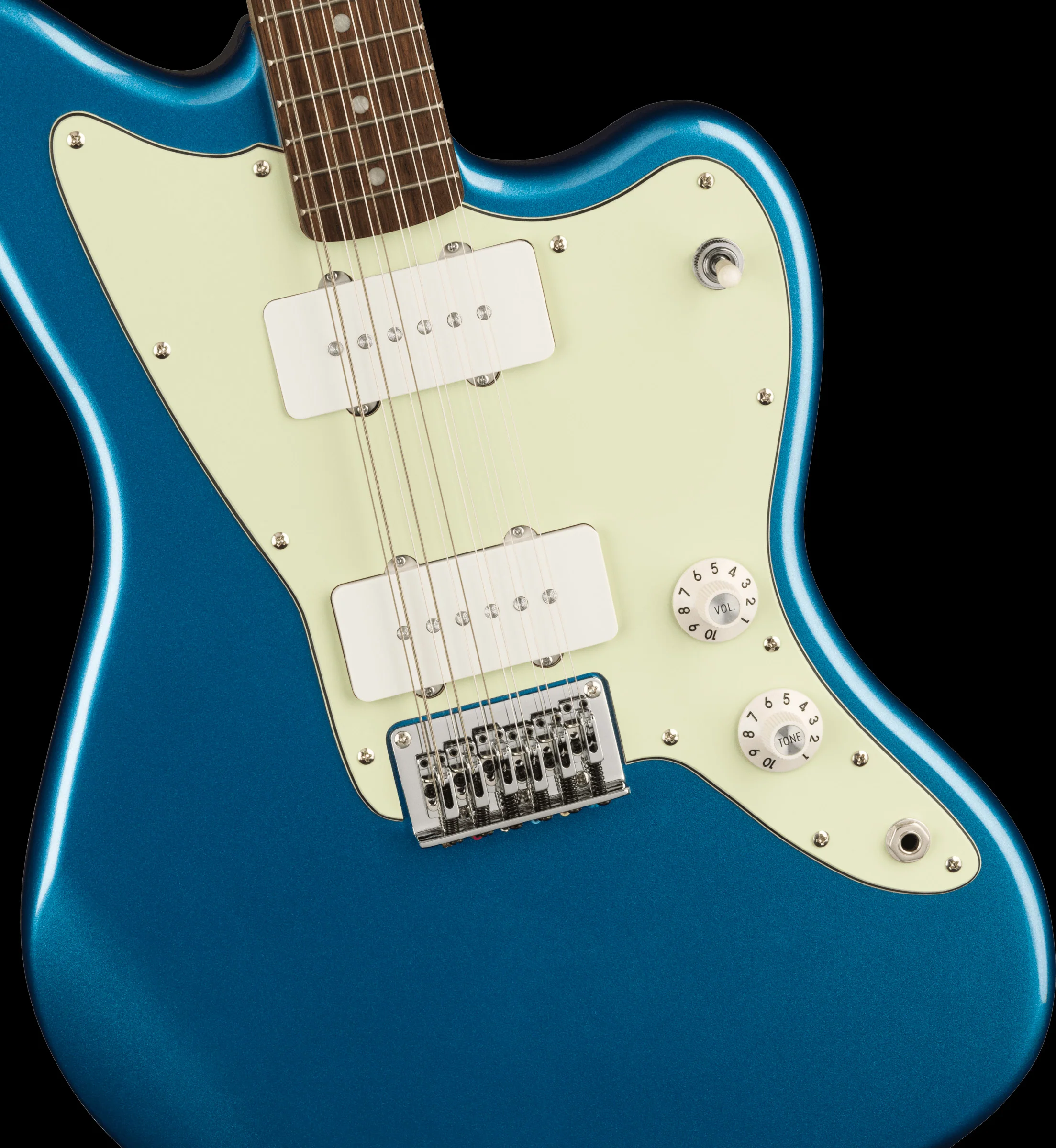 Squier Paranormal Jazzmaster XII Laurel Fingerboard Mint Pickguard Lake Placid Blue - Image 3