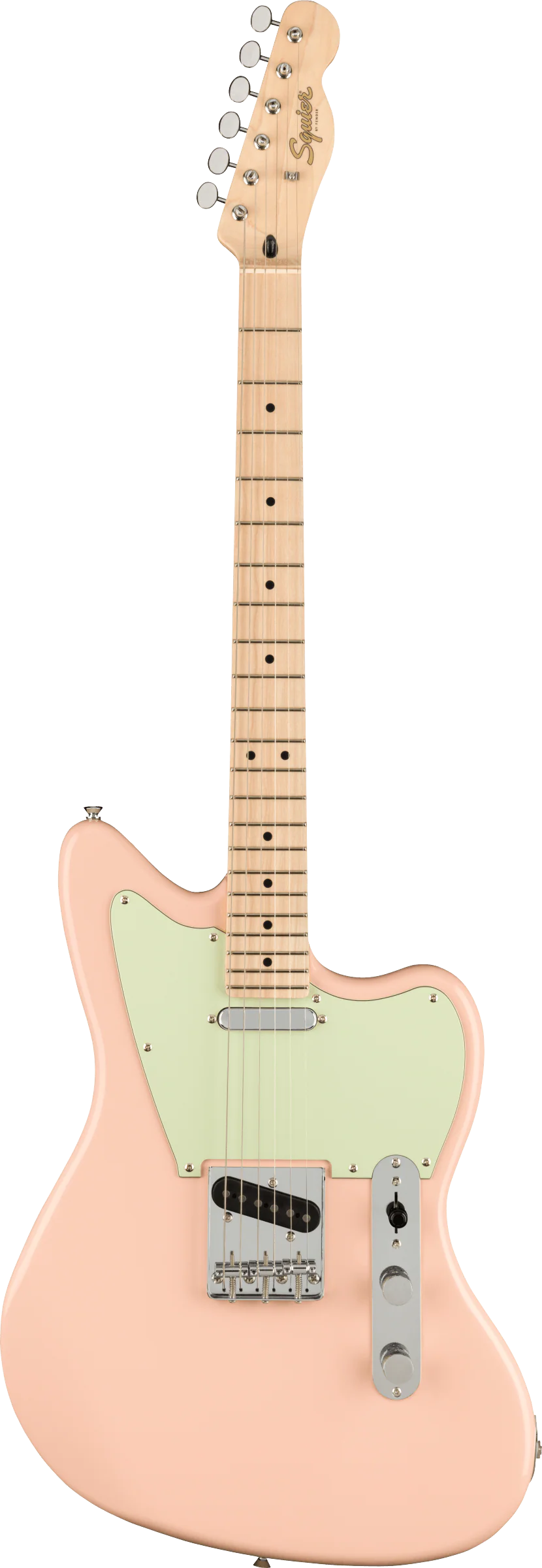 Squier Paranormal Offset Telecaster Maple Fingerboard Mint Pickguard Shell Pink - Image 2