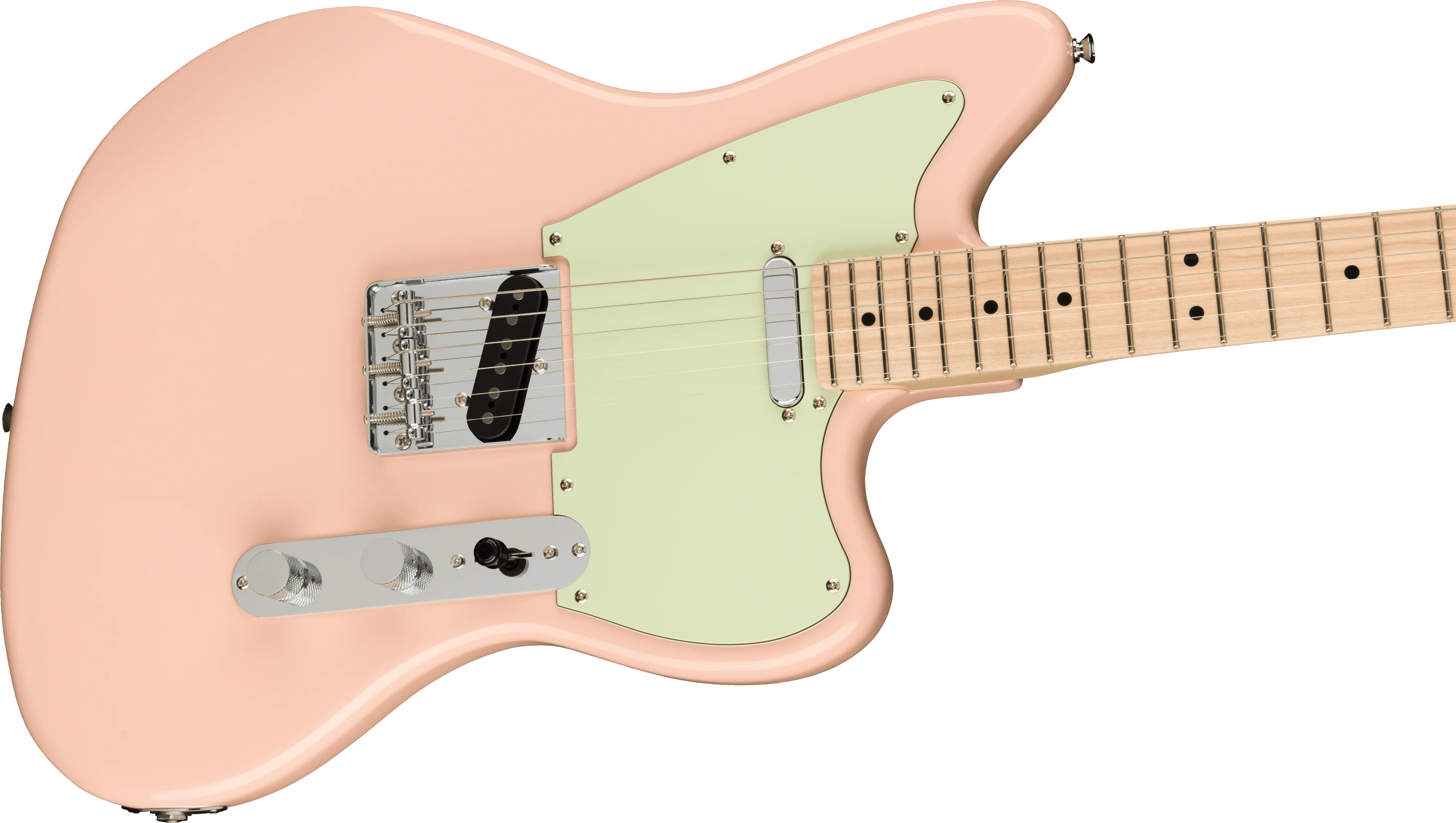 Squier Paranormal Offset Telecaster Maple Fingerboard Mint Pickguard Shell Pink - Image 4