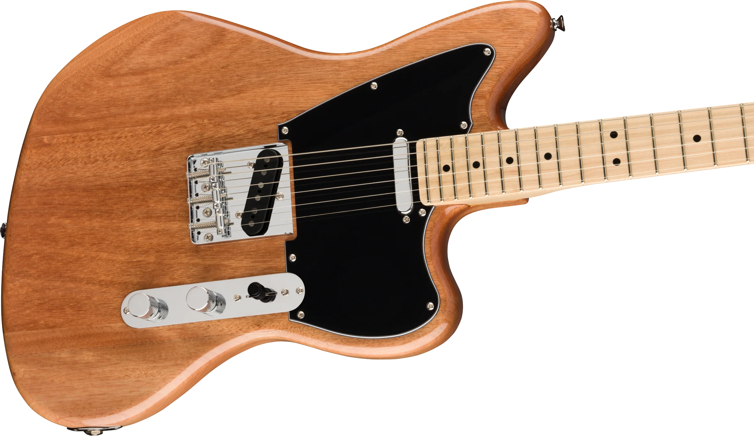 DISC - Squier Paranormal Offset Telecaster Maple Fingerboard Natural Electric Guitar - Image 4