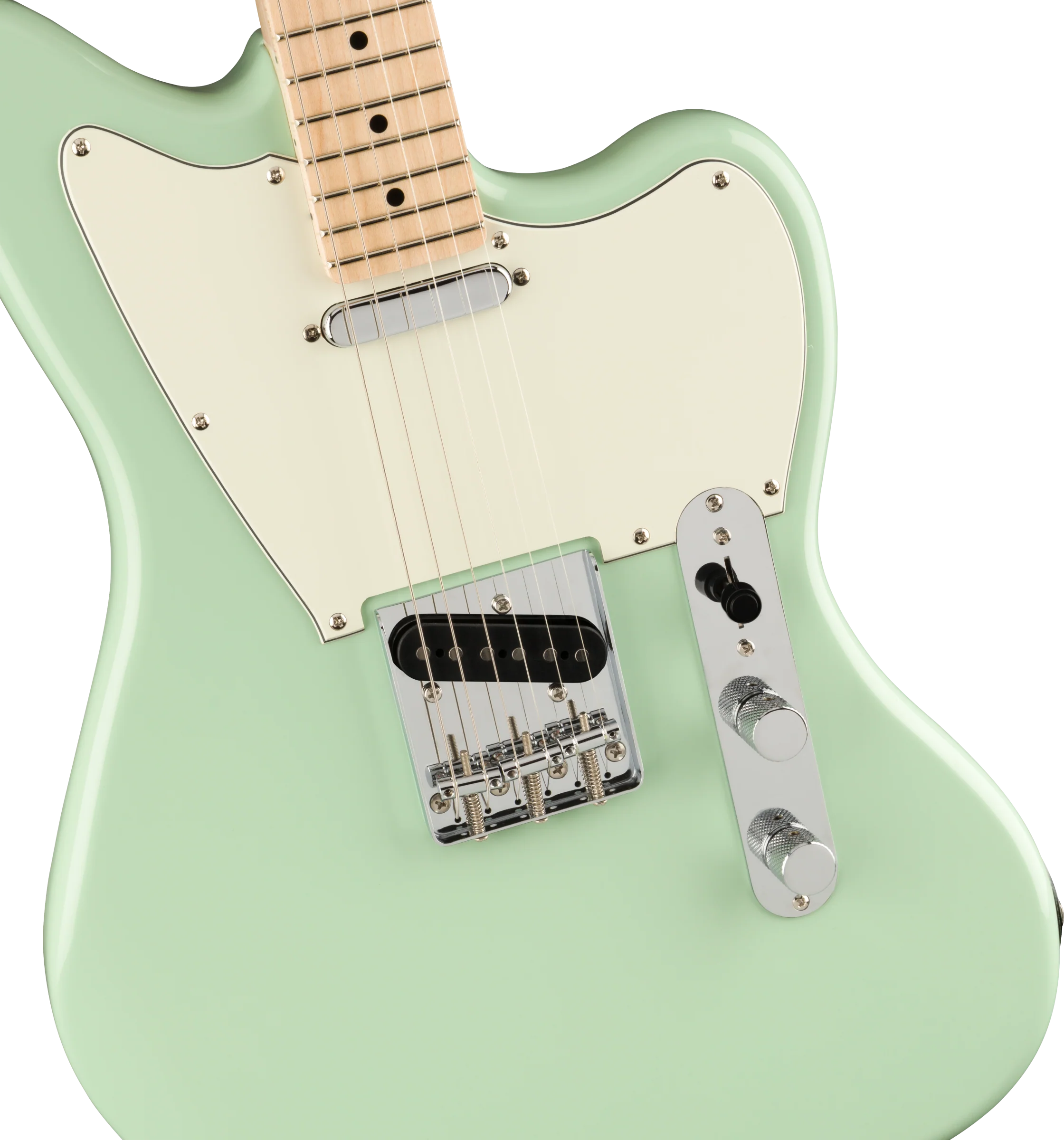 DISC - Squier Paranormal Offset Telecaster Maple Fingerboard Surf Green Electric Guitar - Image 3