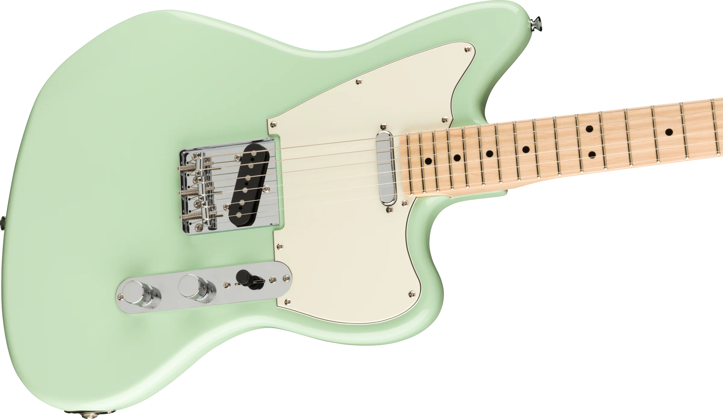 DISC - Squier Paranormal Offset Telecaster Maple Fingerboard Surf Green Electric Guitar - Image 4