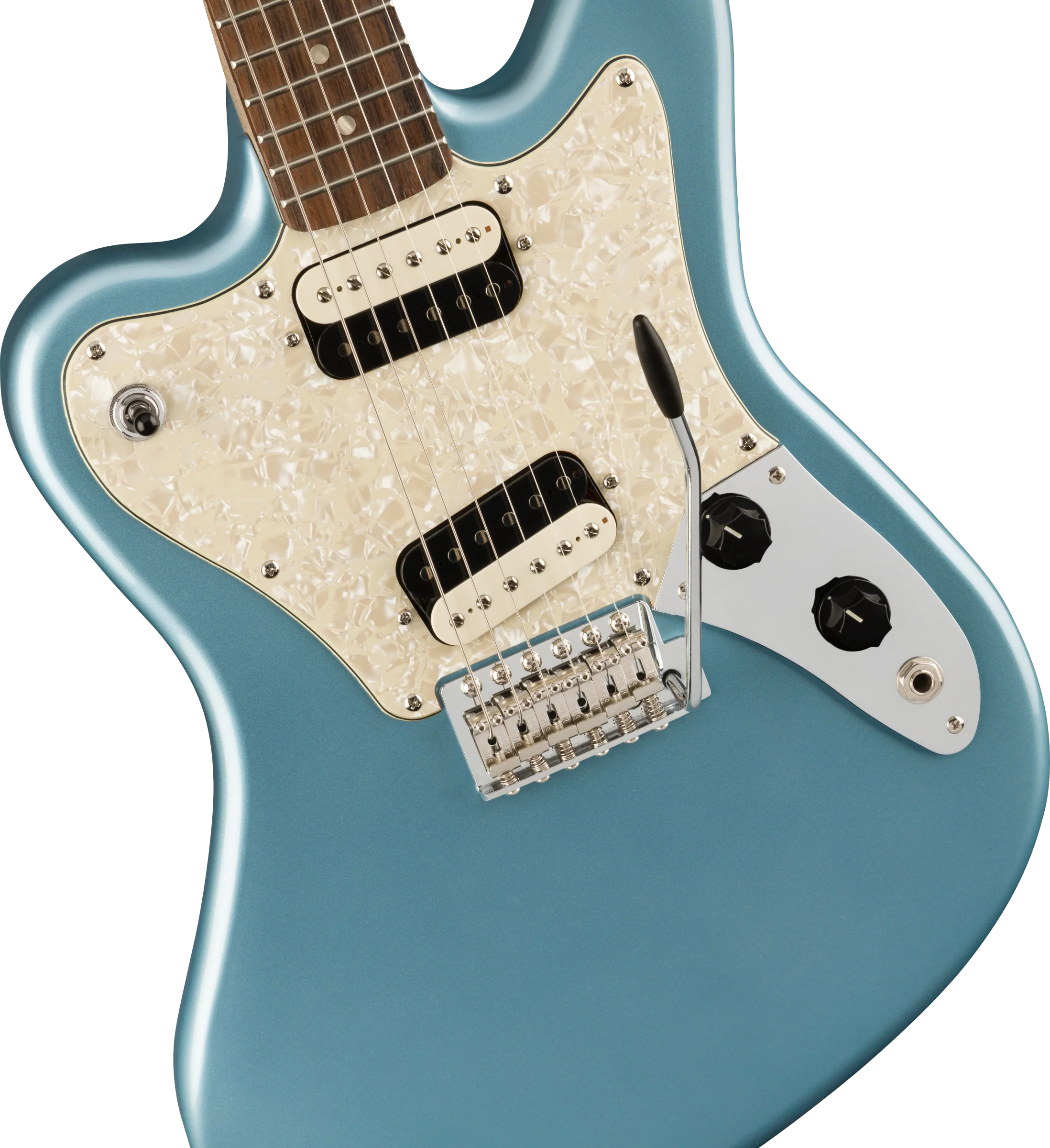 DISC - Squier Paranormal Super-Sonic Laurel Fingerboard Ice Blue Metallic Electric Guitar