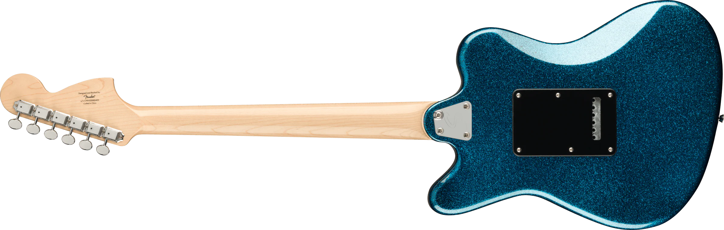 Squier Paranormal Super-Sonic™ Laurel Fingerboard Pearloid Pickguard Blue Sparkle - Image 5