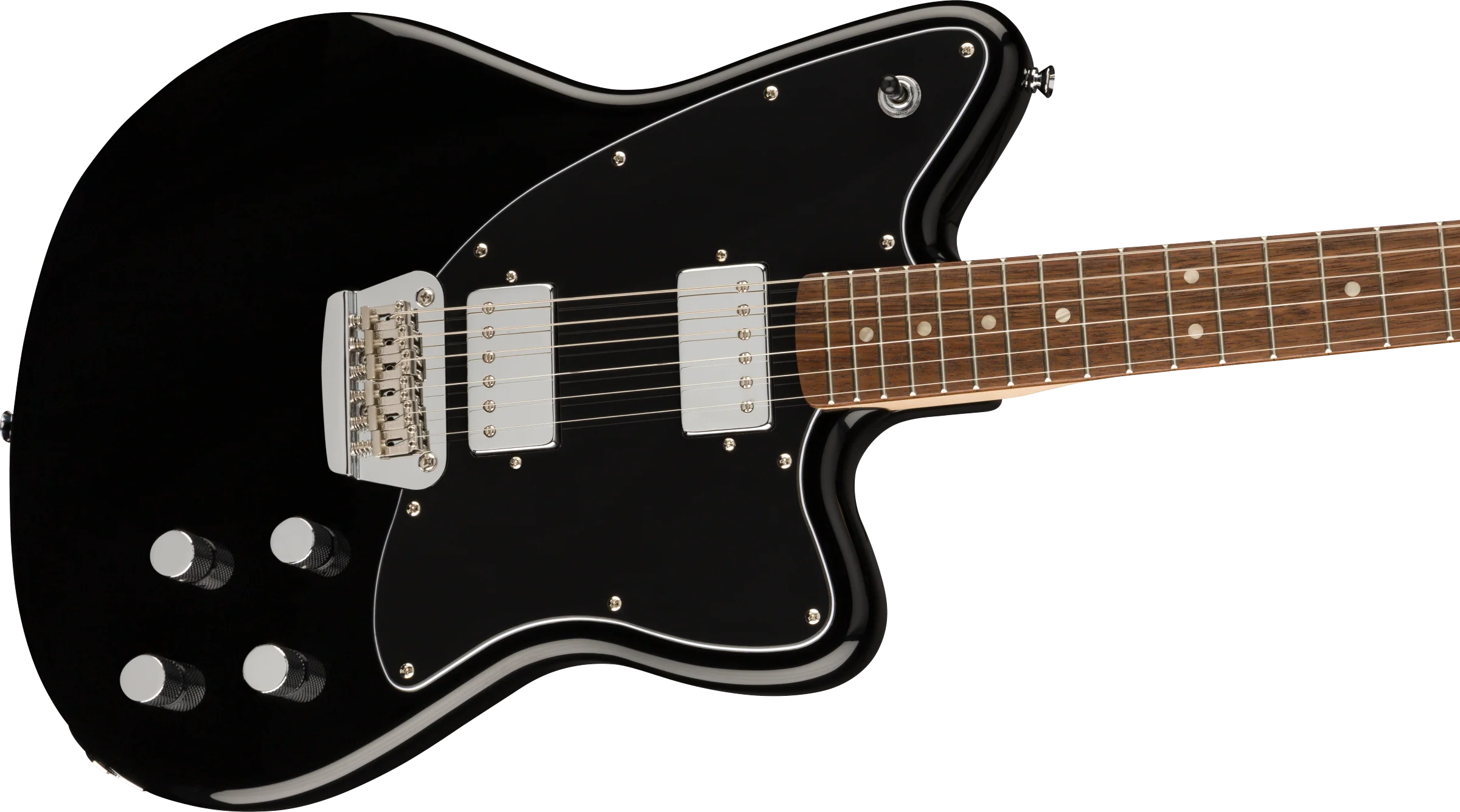 DISC - Squier Paranormal Toronado Laurel Fingerboard Black Electric Guitar - Image 4