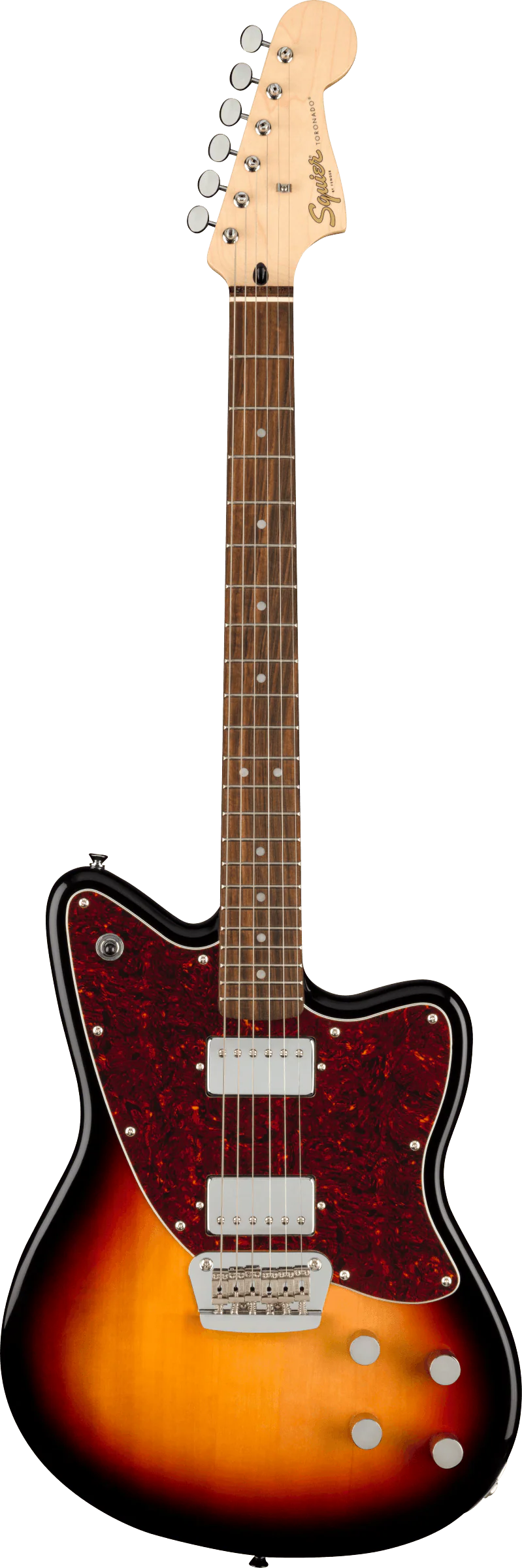 Squier Paranormal Toronado Laurel Fingerboard Tortoiseshell Pickguard 3-Color Sunburst - Image 2