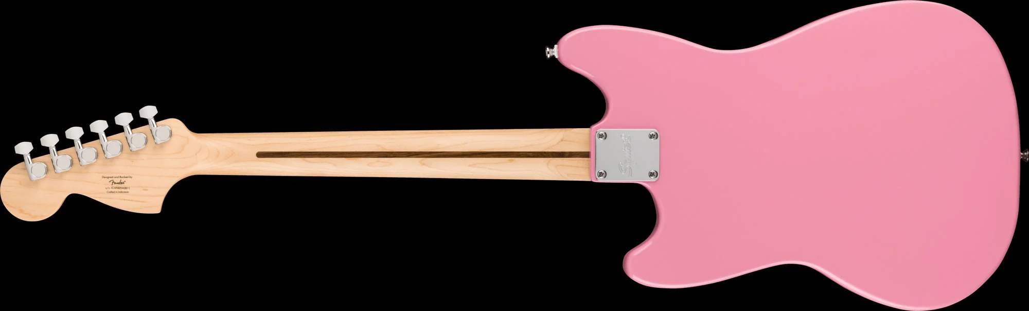 Squier Sonic Mustang HH Maple Fingerboard White Pickguard Flash Pink - Image 5
