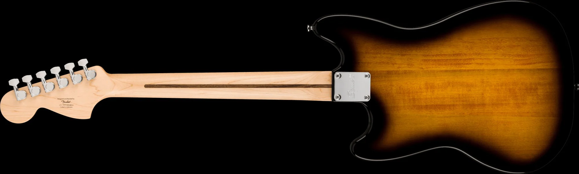 Squier Sonic Mustang Maple Fingerboard White Pickguard 2-Color Sunburst - Image 5