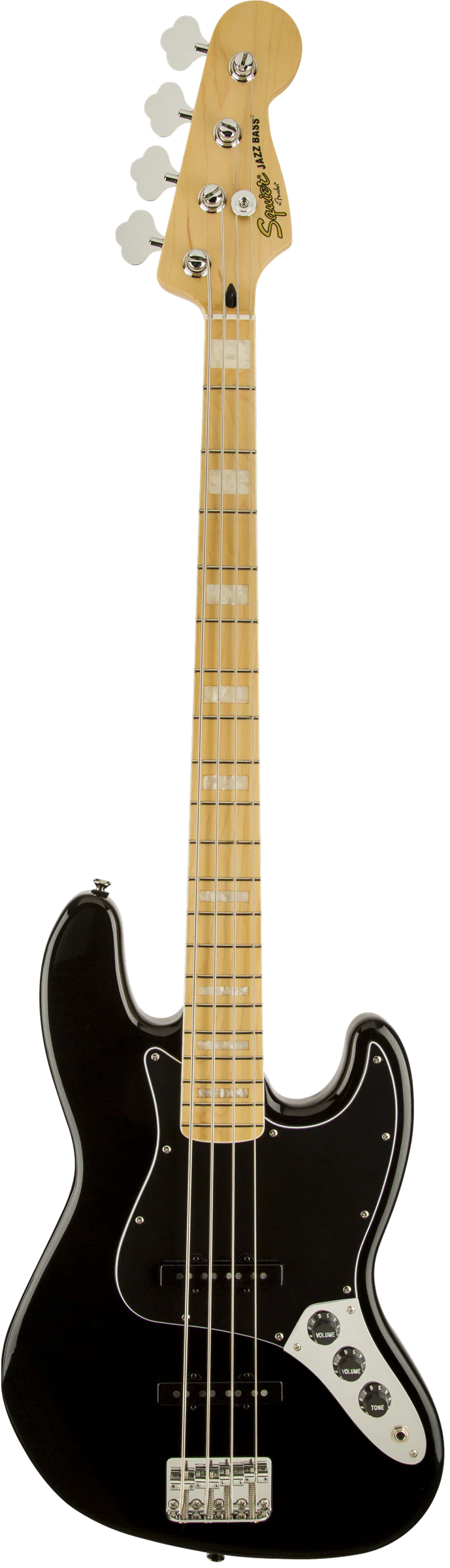 DISC - Squier Vintage Modified Jazz Bass '77 Maple Fingerboard Black - Image 2
