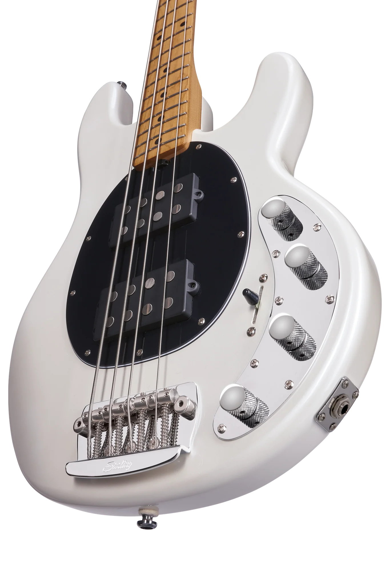 Sterling by Music Man StingRay HH Bass Pearl White RAY34HH-PWH-M2 - Image 3