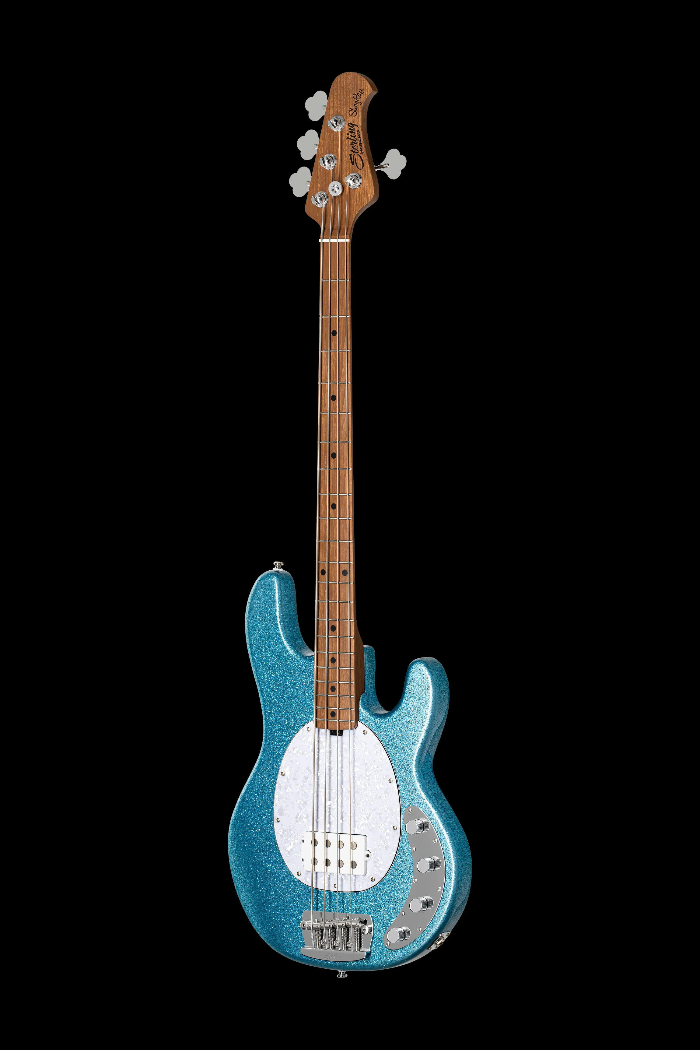 Sterling by Music Man StingRay34 Bass Blue Sparkle With Gig Bag - Image 3