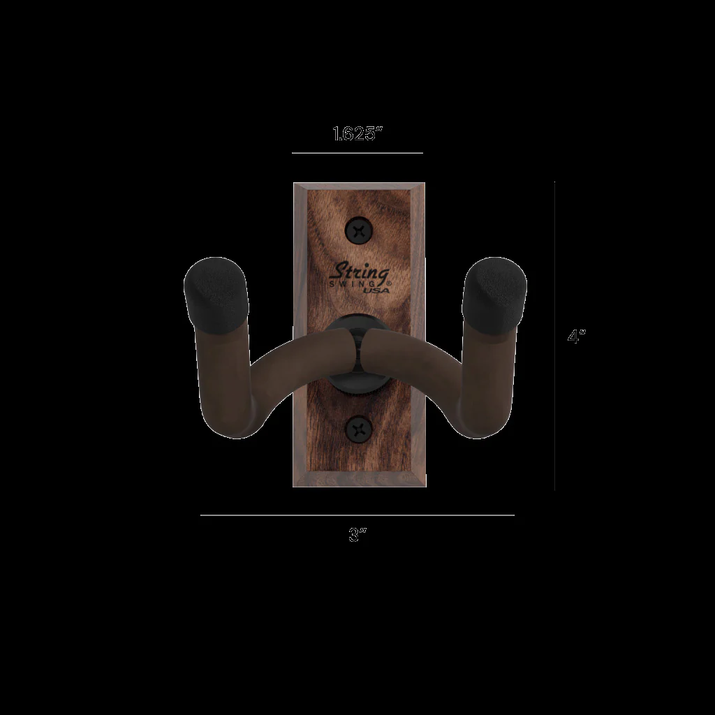 String Swing Wooden Guitar Wall Mount - Black Walnut - CC01K-BW