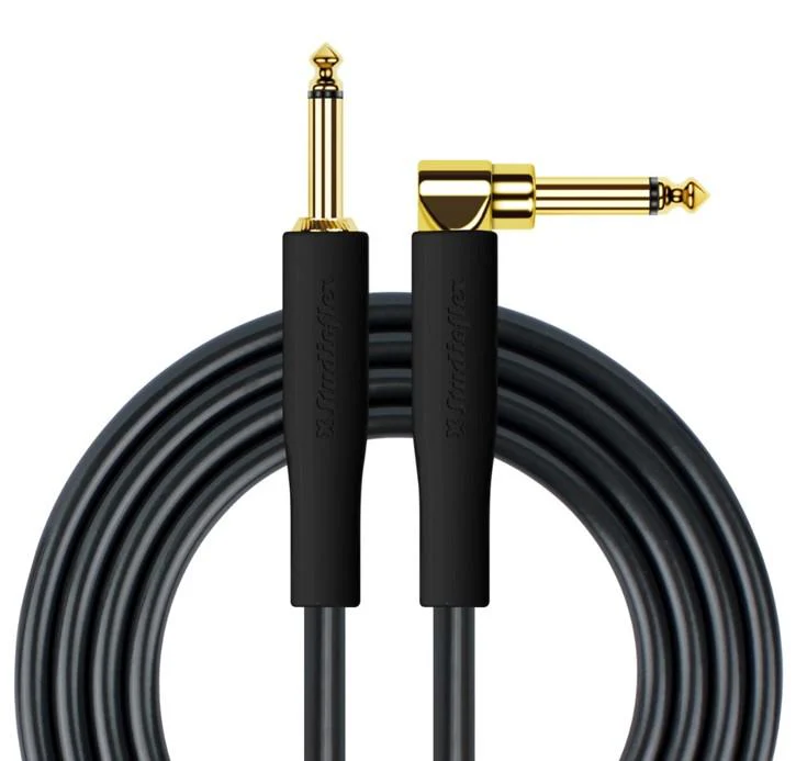 Studioflex 20-ft. / 6-m Ultra Series Silver Instrument Angle Cable