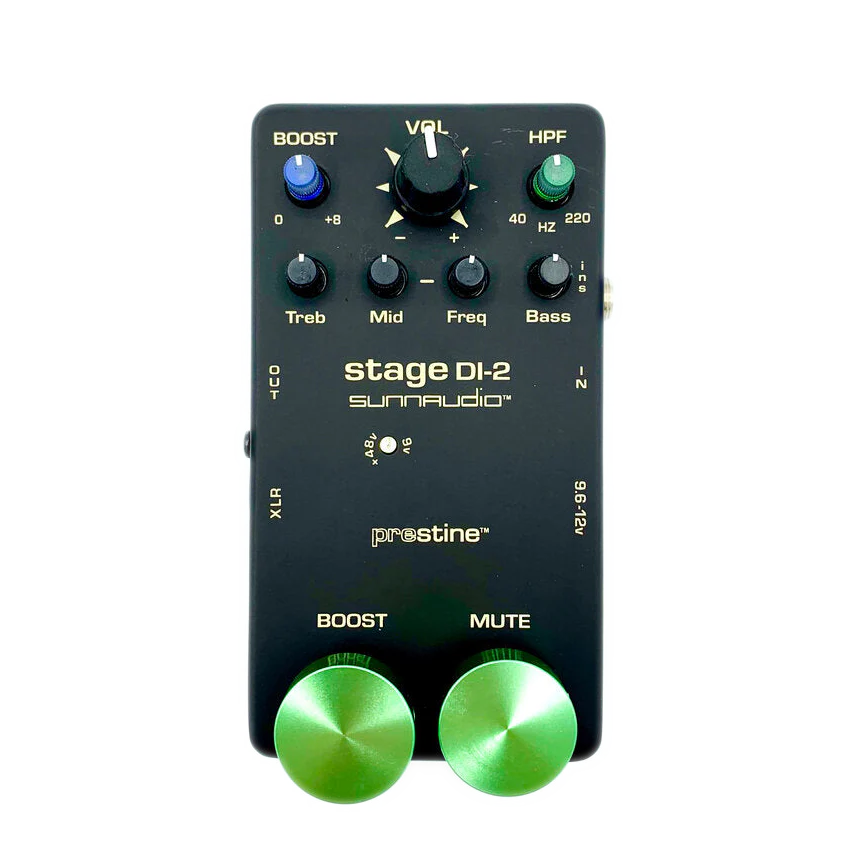 Sunnaudio Stage DI-2 Prestine Preamp/EQ/DI Pedal