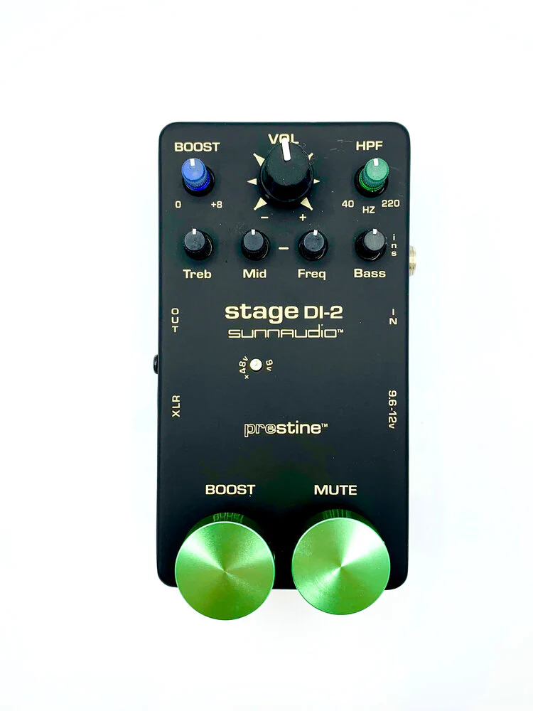Sunnaudio Stage DI-2 Prestine Preamp/EQ/DI Pedal - Image 2