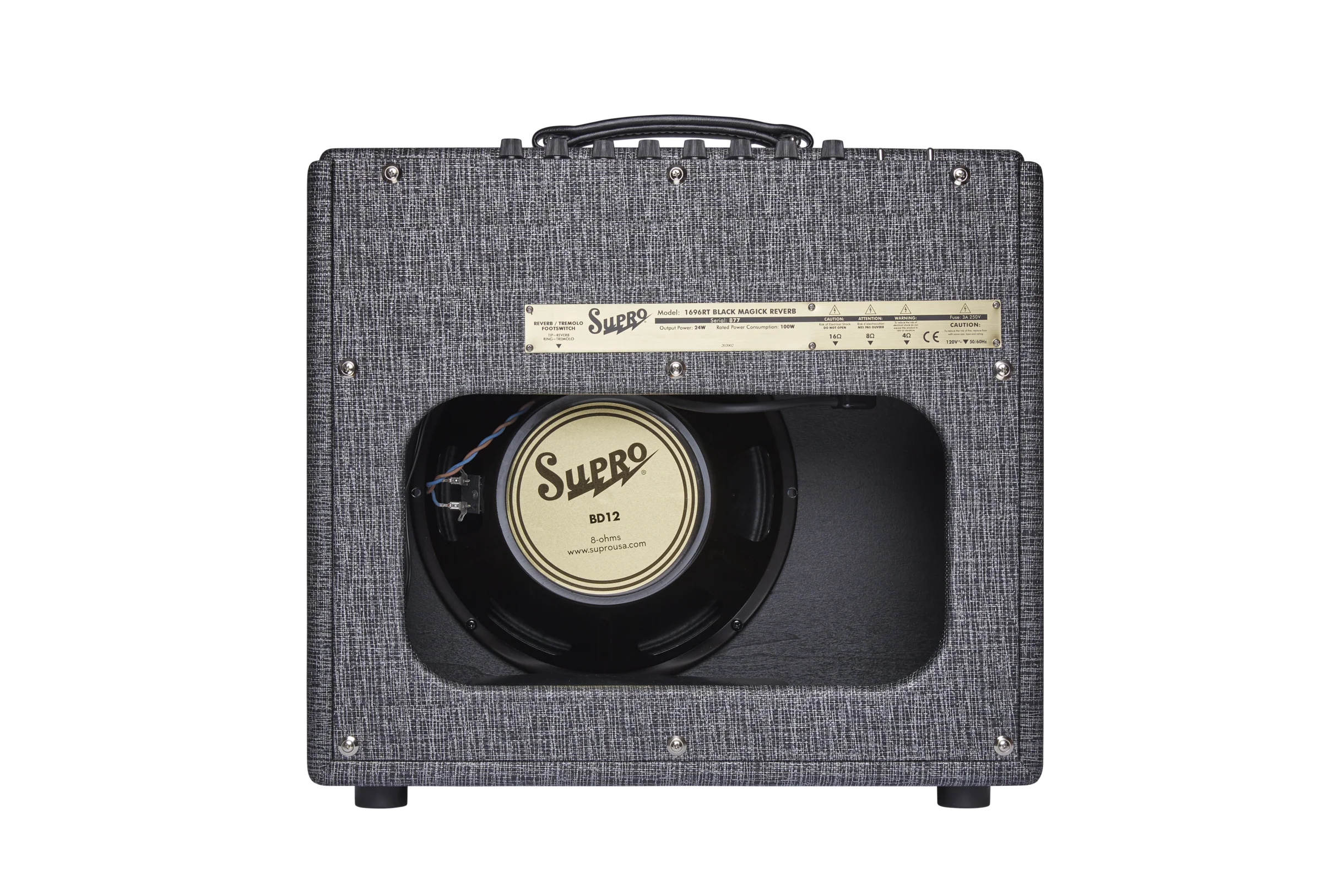 Supro 1696RT Black Magick Reverb 1x12" 25-watt Tube Guitar Amp Combo - Image 5
