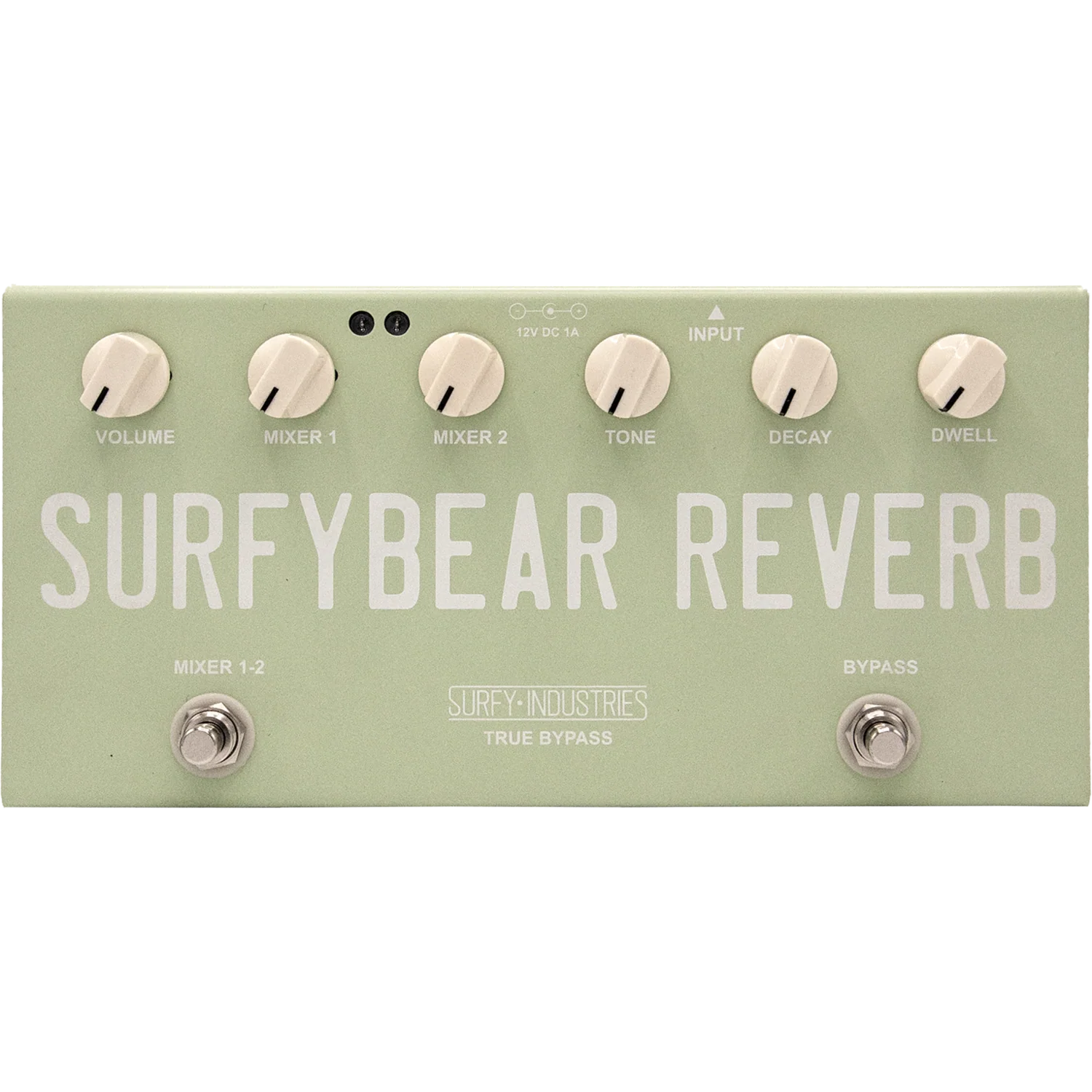 Surfy Industries Limited Edition SurfyBear Compact Tank Surf Green Reverb Guitar Effect Pedal