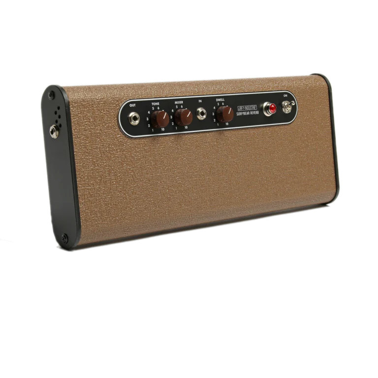 Surfy Industries SurfyBear Pedal Classic Brown (V2.1) w/ SurfyPan Reverb Tank