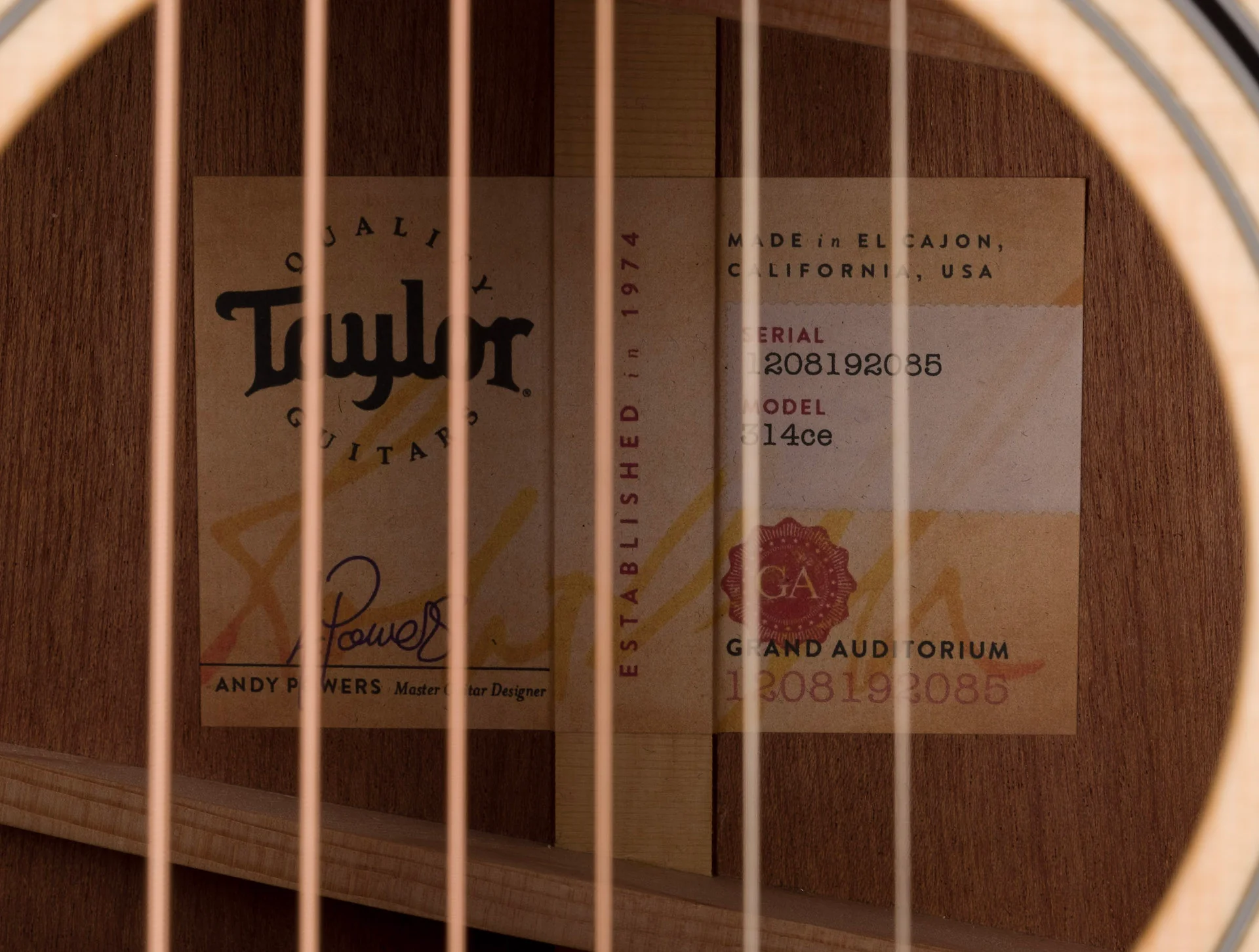 Taylor 314ce Grand Auditorium Acoustic Electric Guitar With Case  -  Demo - Image 12