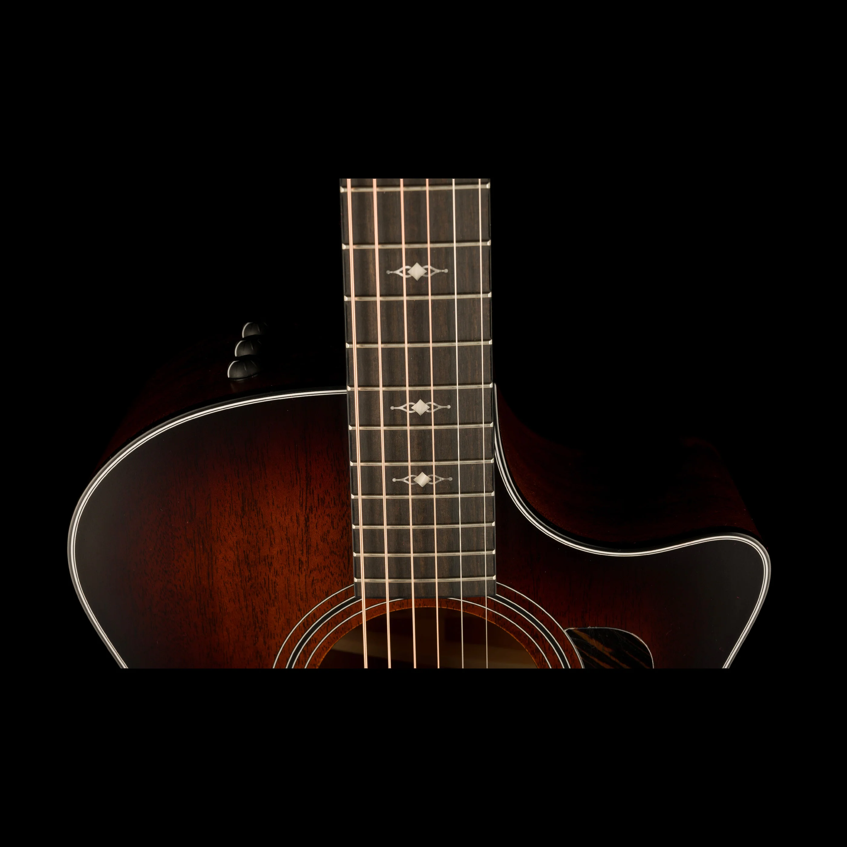 Taylor 324ce Grand Auditorium Acoustic Electric Guitar Shaded Edgeburst With Case - Serial # 1202134112  - Demo - Image 13