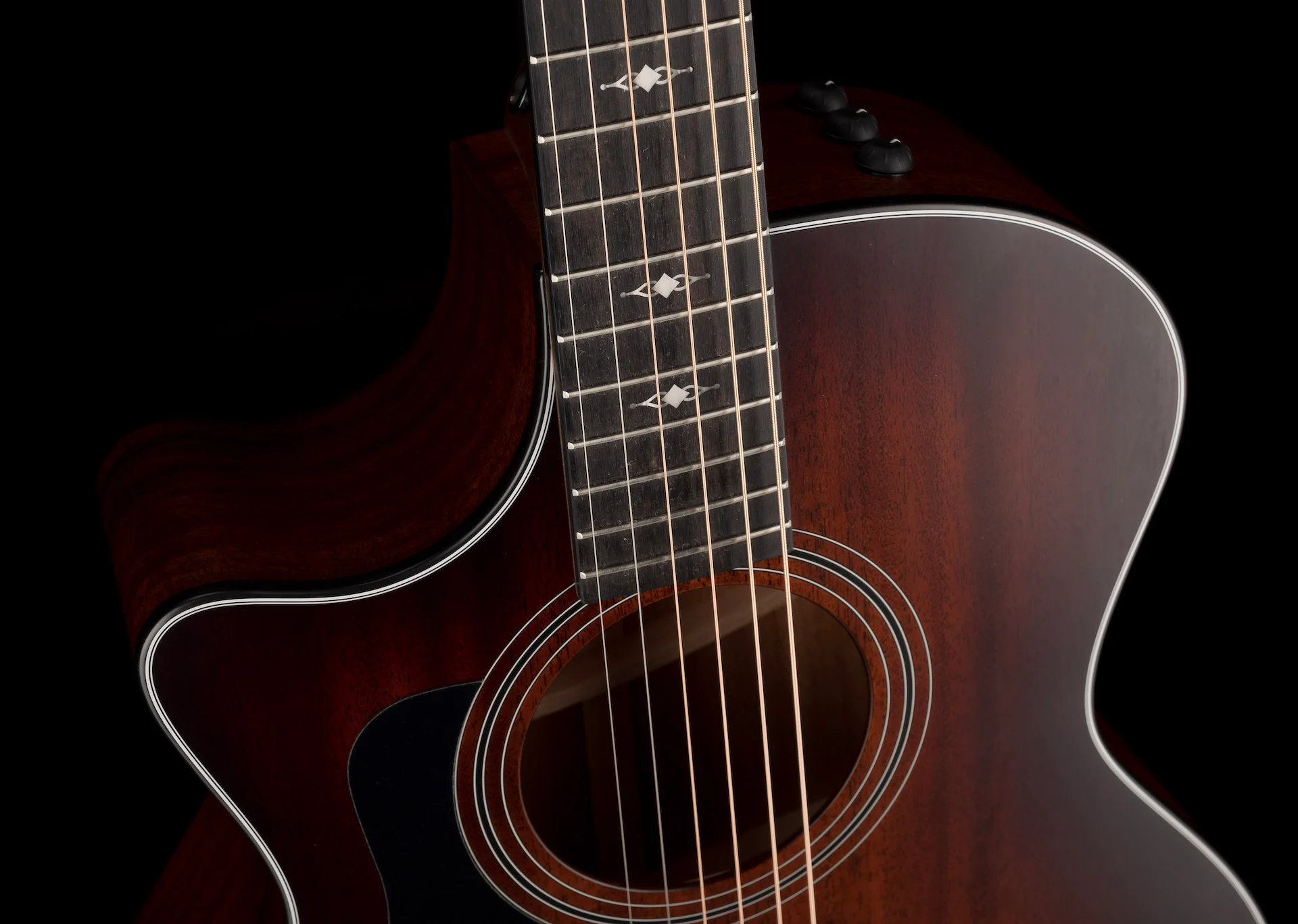 Taylor 324ce LH Left-Handed Acoustic Electric Guitar - Sunburst With Case - Image 3