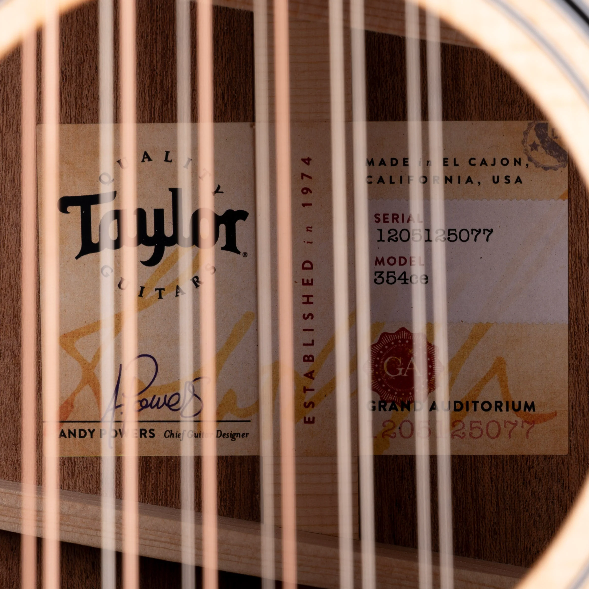 Taylor 354ce Grand Auditorium 12-String Acoustic Electric Guitar Natural With Case - Image 9