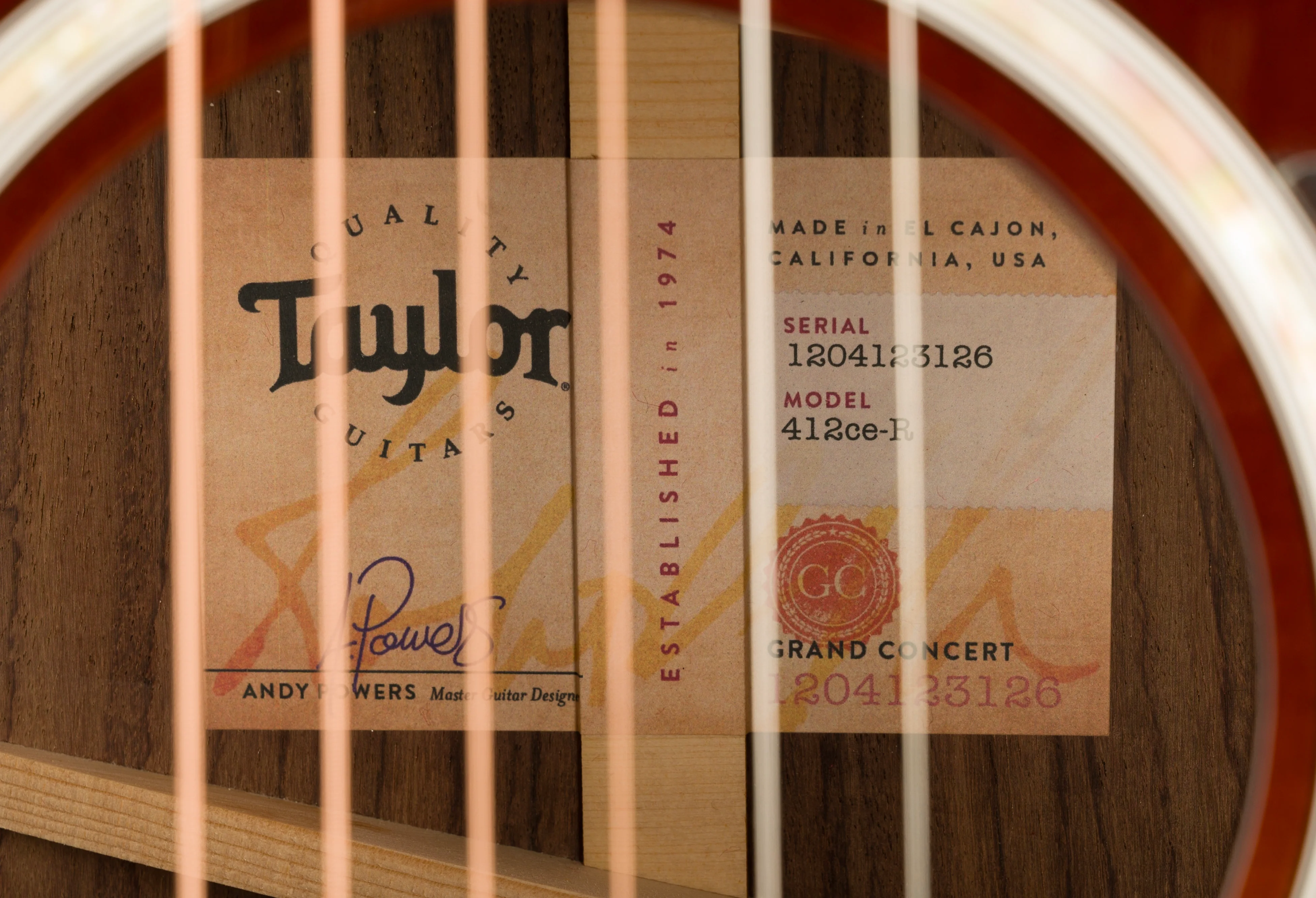 Taylor 412ce-R Grand Concert Indian Rosewood Tobacco Sunburst Acoustic Electric Guitar with Case - 1204123126  Demo - Image 12