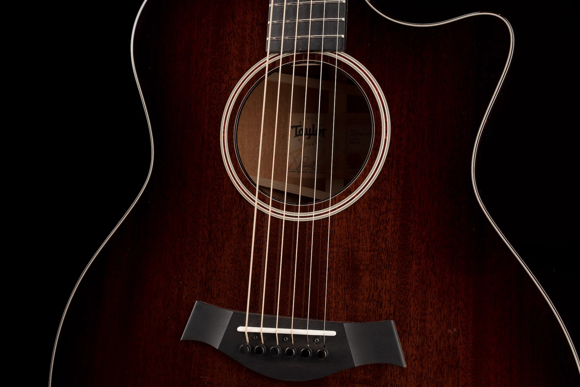 Taylor 524ce Acoustic Sunburst Electric Guitar With Case - Image 4