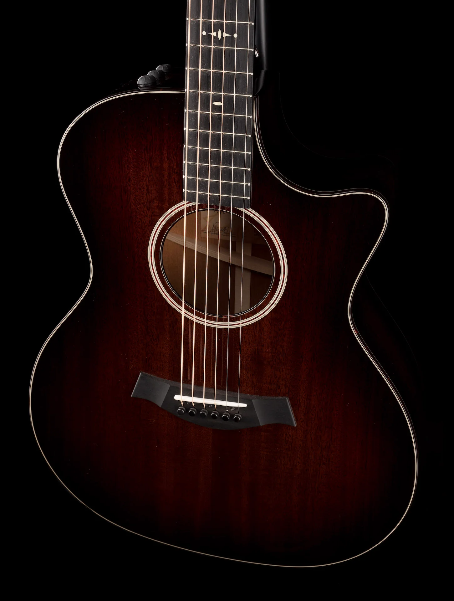 Taylor 524ce Acoustic Sunburst Electric Guitar With Case - Image 5