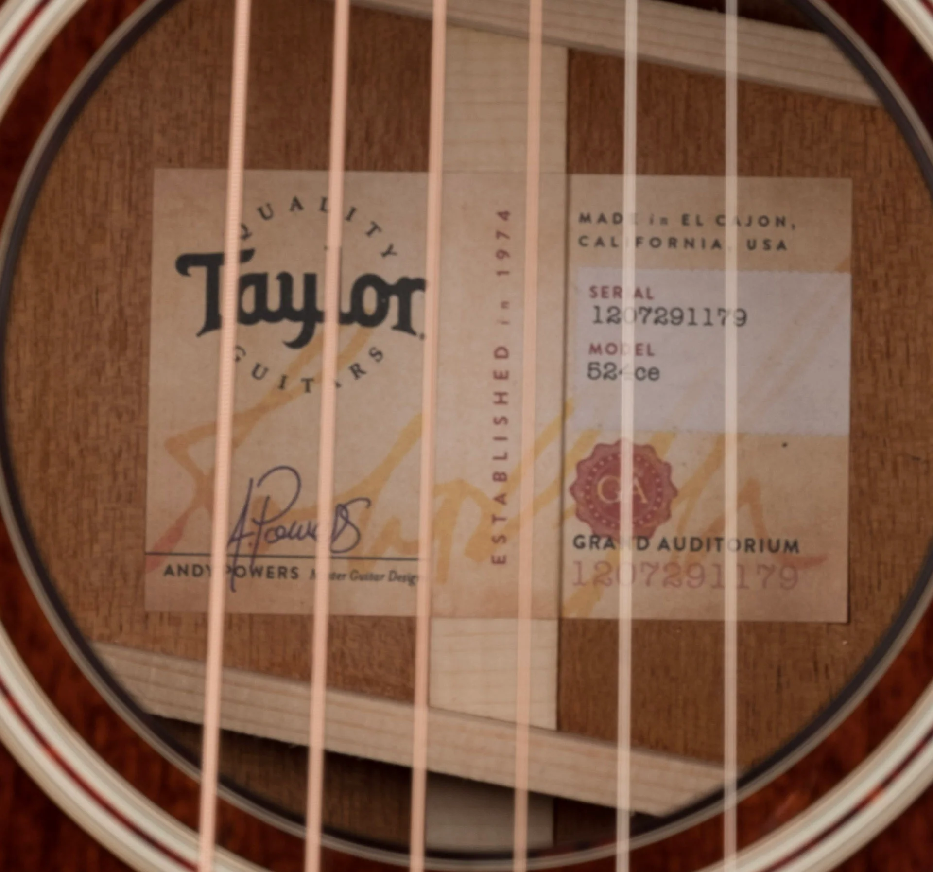 Taylor 524ce Acoustic Sunburst Electric Guitar With Case - Image 8