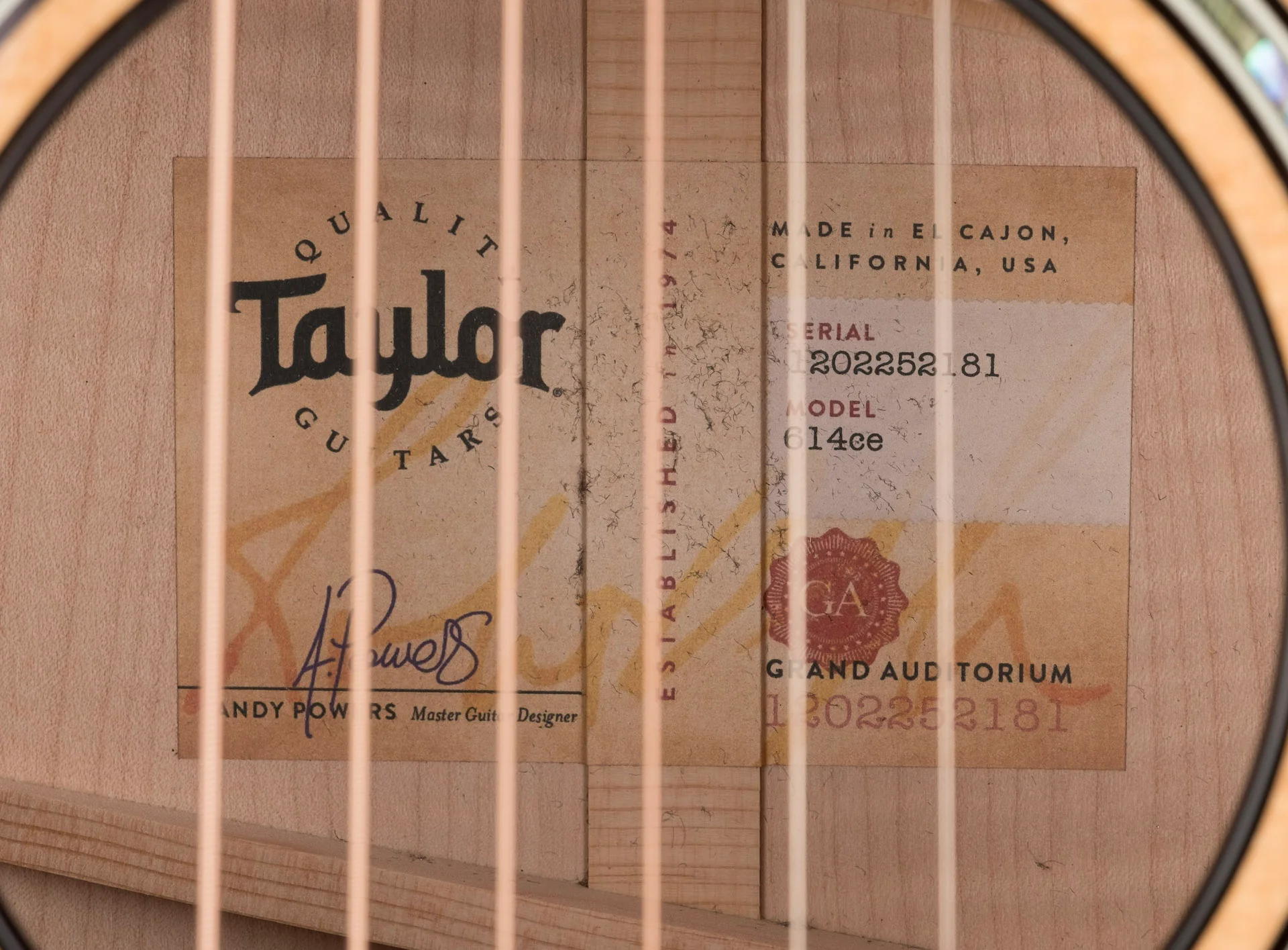 Taylor 614ce Acoustic Electric Guitar With Case - Image 12