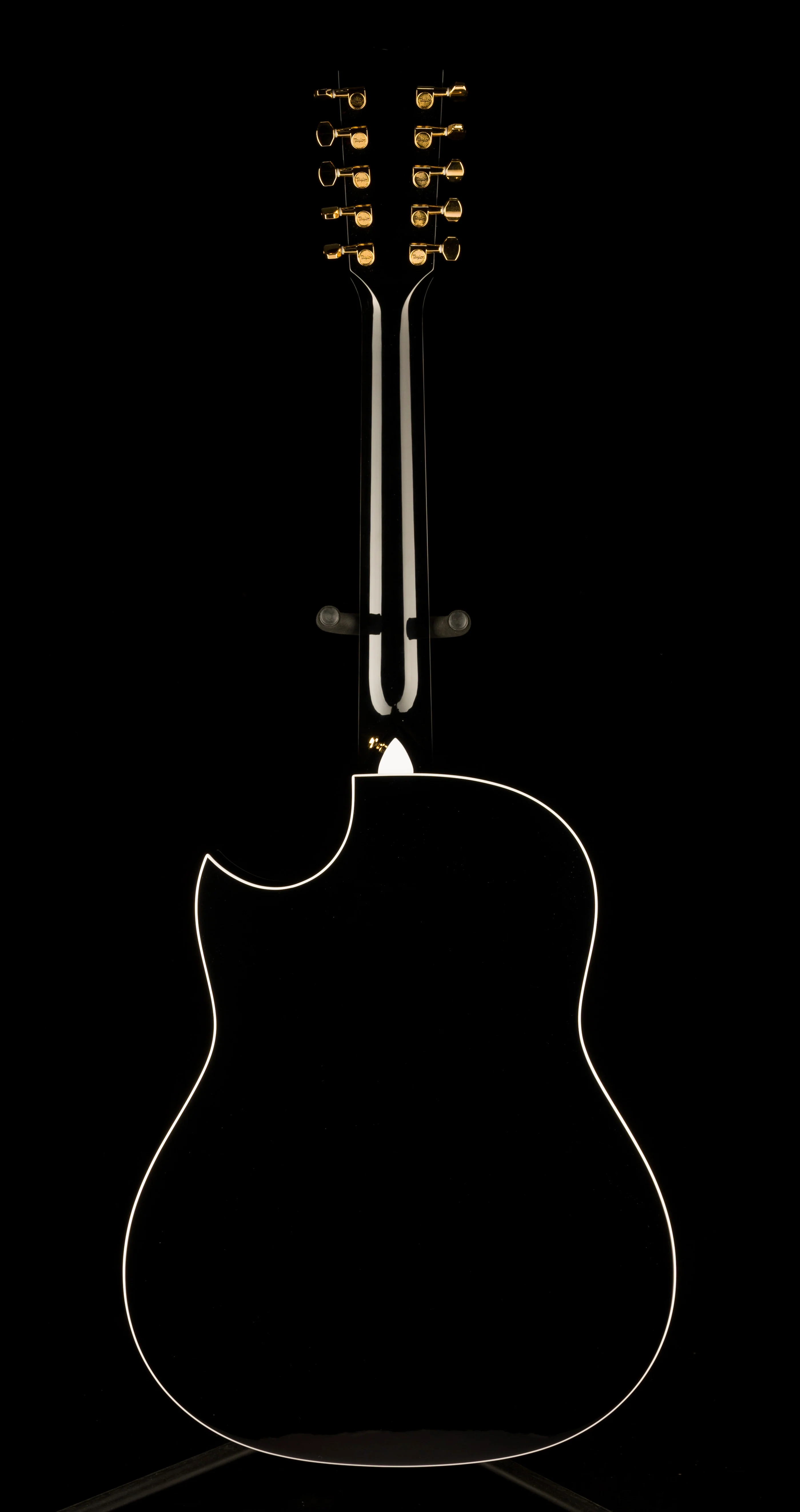 Taylor 657ce Bajo Quinto Big Leaf Maple Acoustic-Electric Guitar - Black - Image 11