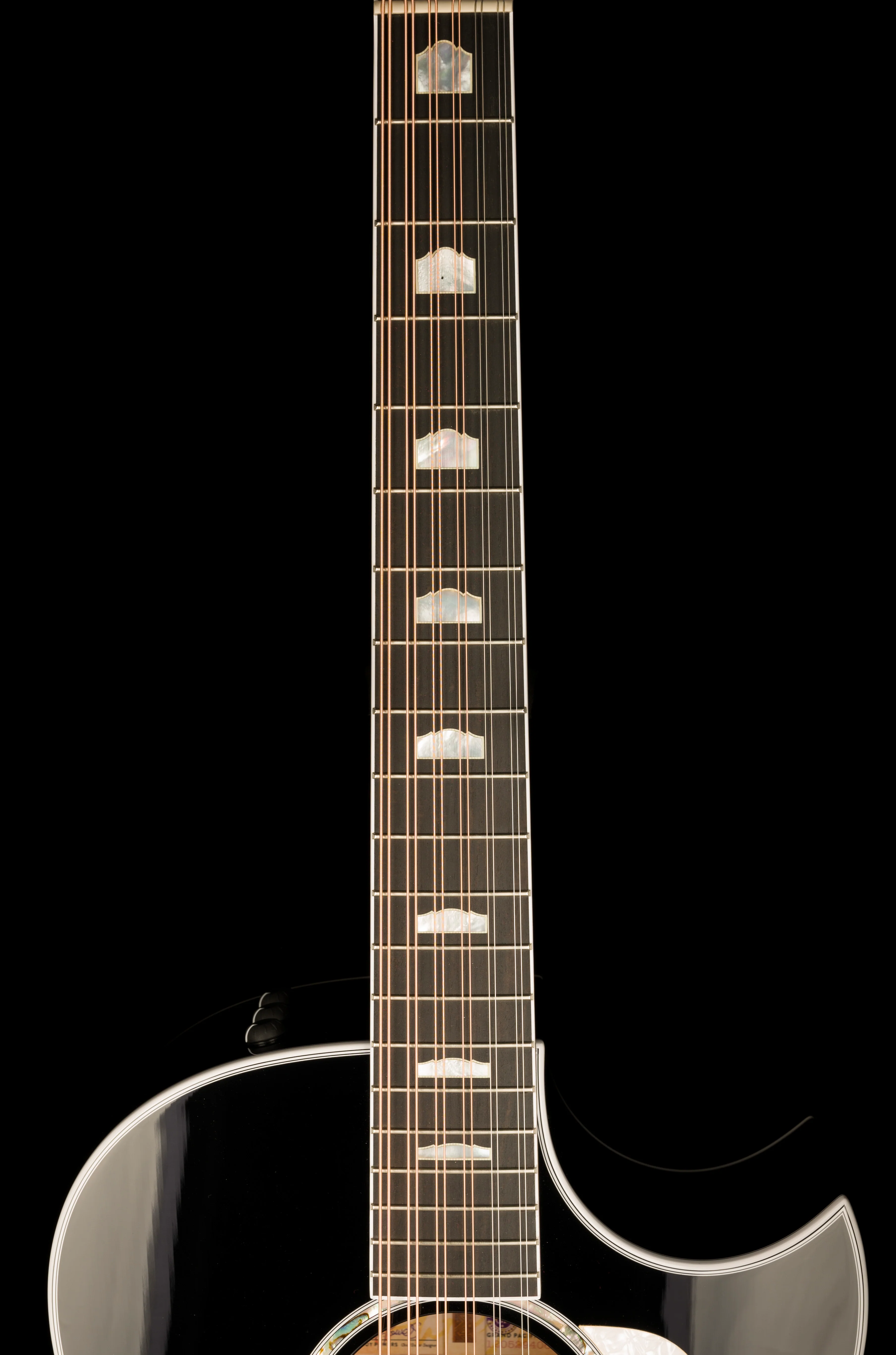 Taylor 657ce Doce Doble Big Leaf Maple Black Acoustic-Electric Guitar With Case - Demo Serial 1205294062 (2024) - Image 13