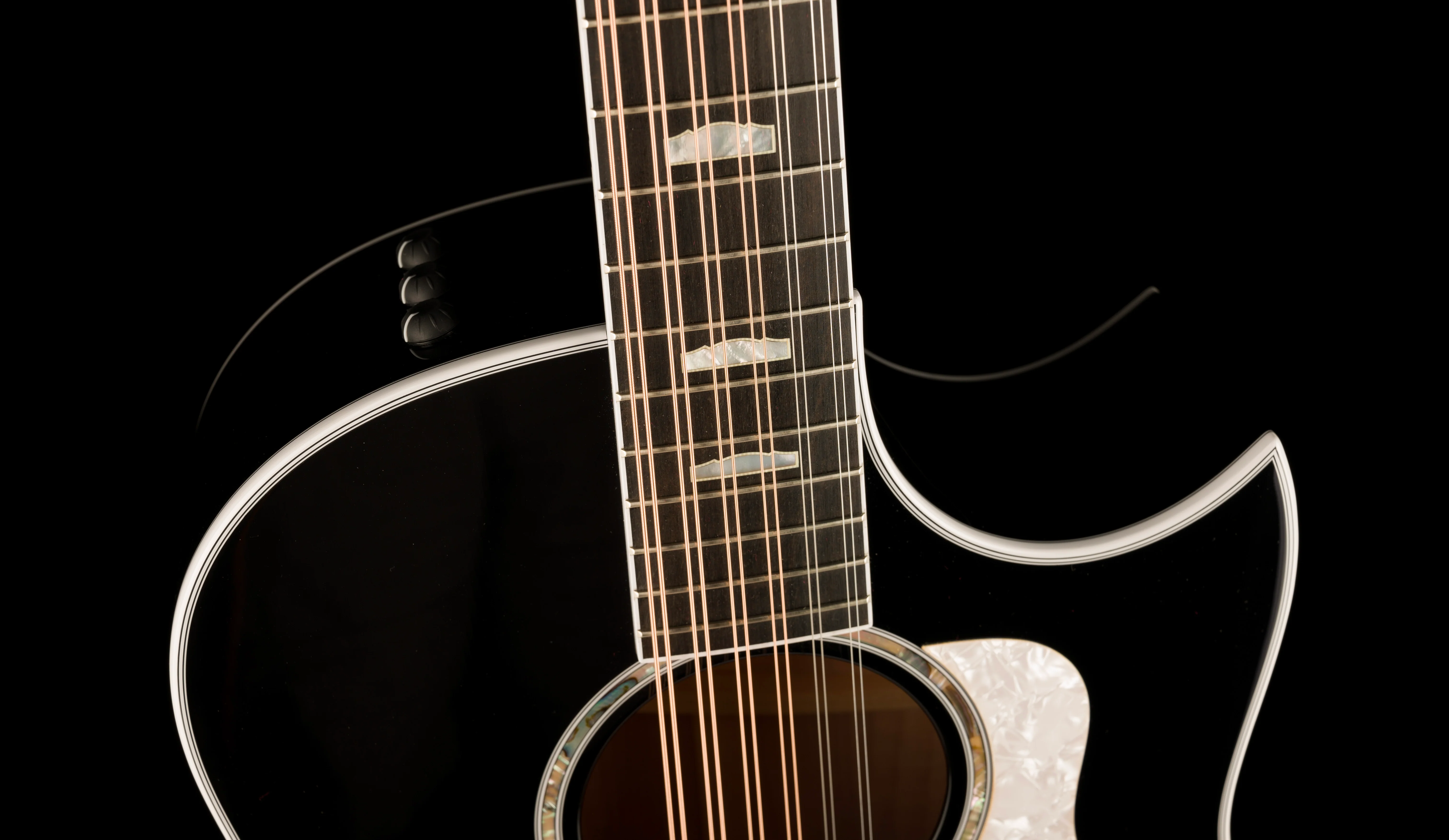 Taylor 657ce Doce Doble Big Leaf Maple Black Acoustic-Electric Guitar With Case - Demo Serial 1205294062 (2024) - Image 4