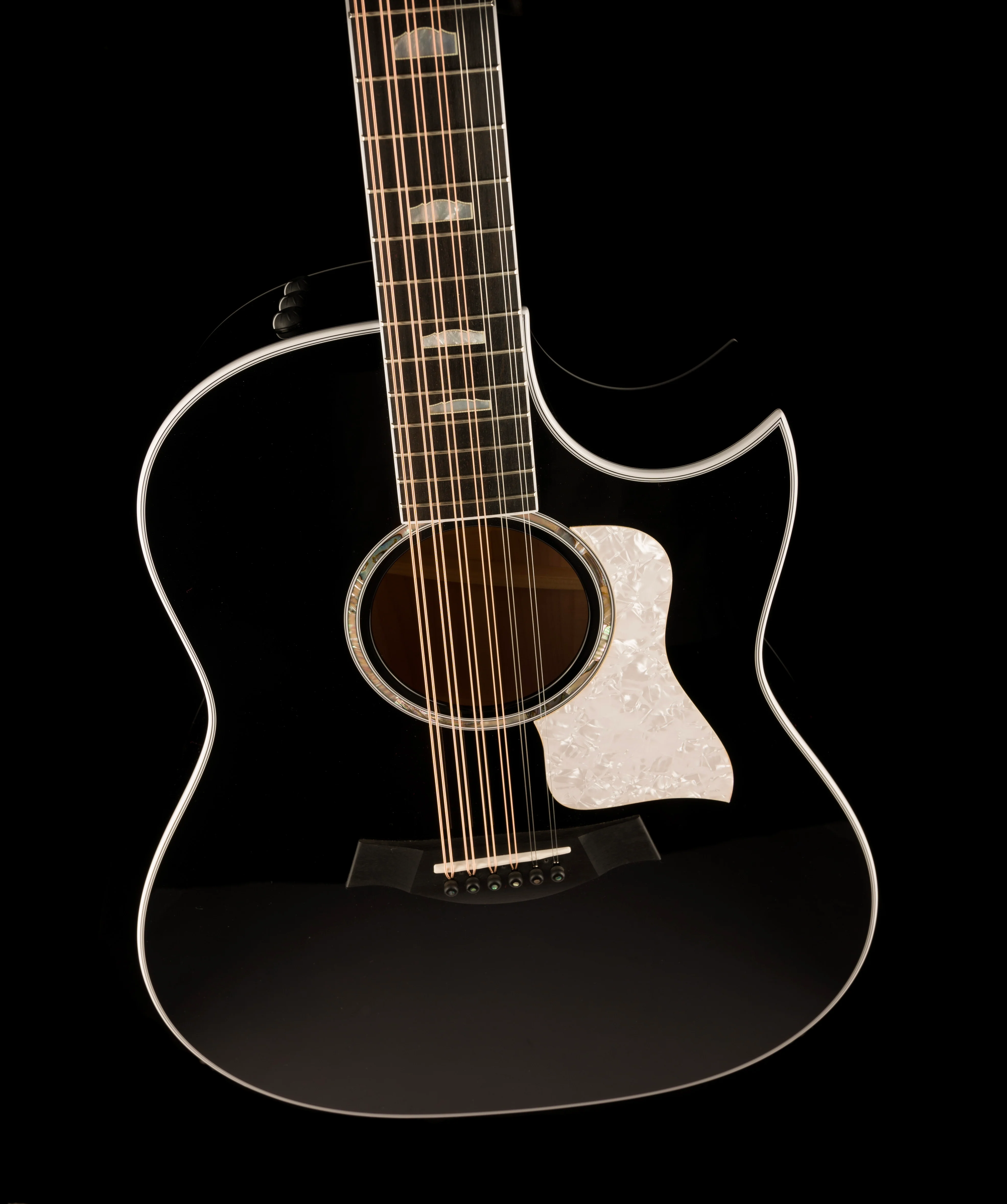 Taylor 657ce Doce Doble Big Leaf Maple Black Acoustic-Electric Guitar With Case - Demo Serial 1205294062 (2024) - Image 5
