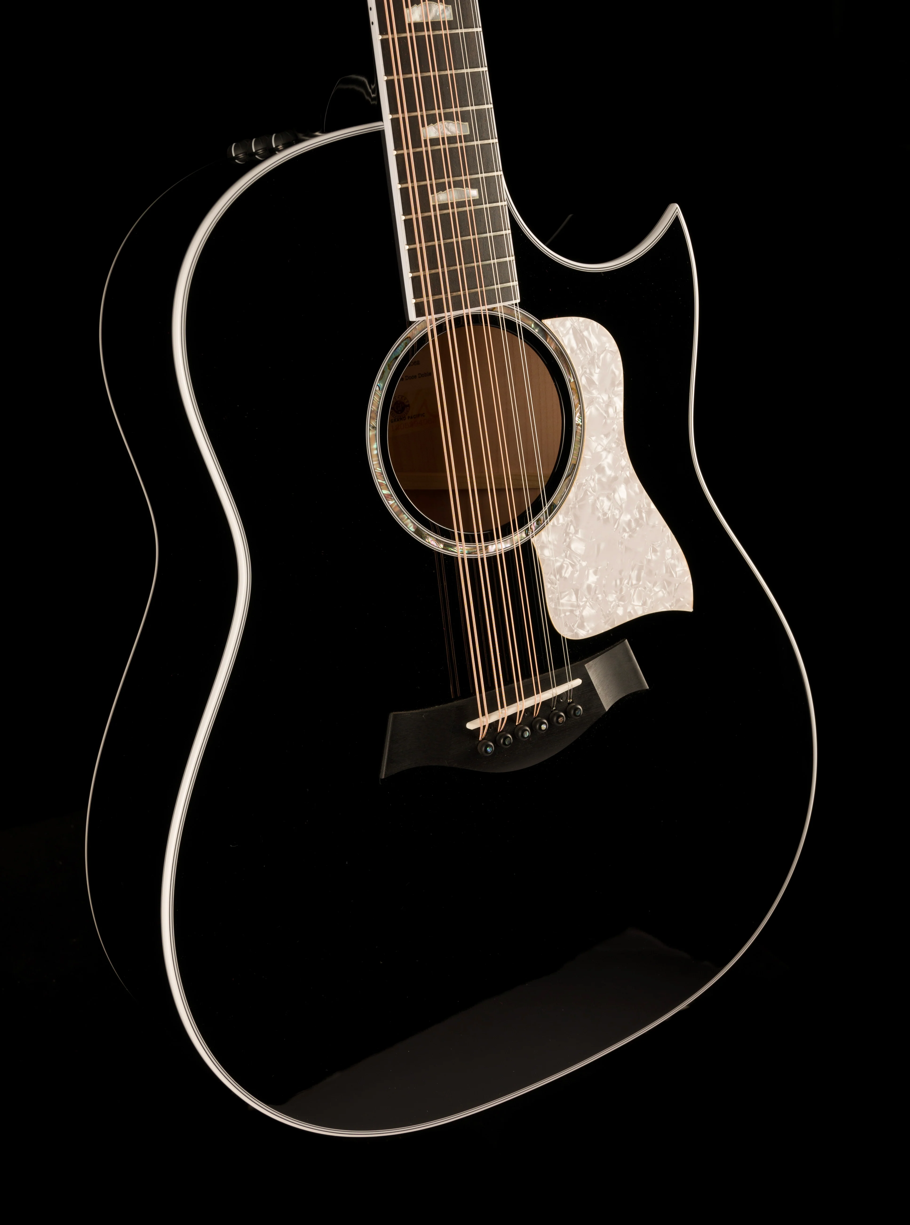 Taylor 657ce Doce Doble Big Leaf Maple Black Acoustic-Electric Guitar With Case - Demo Serial 1205294062 (2024) - Image 9
