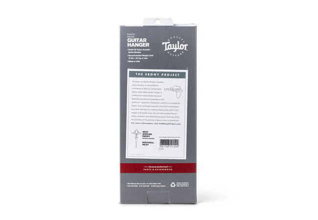 Taylor 70194 Guitar Hanger Ebony Nouveau Italian Acrylic Inlay White - Image 5