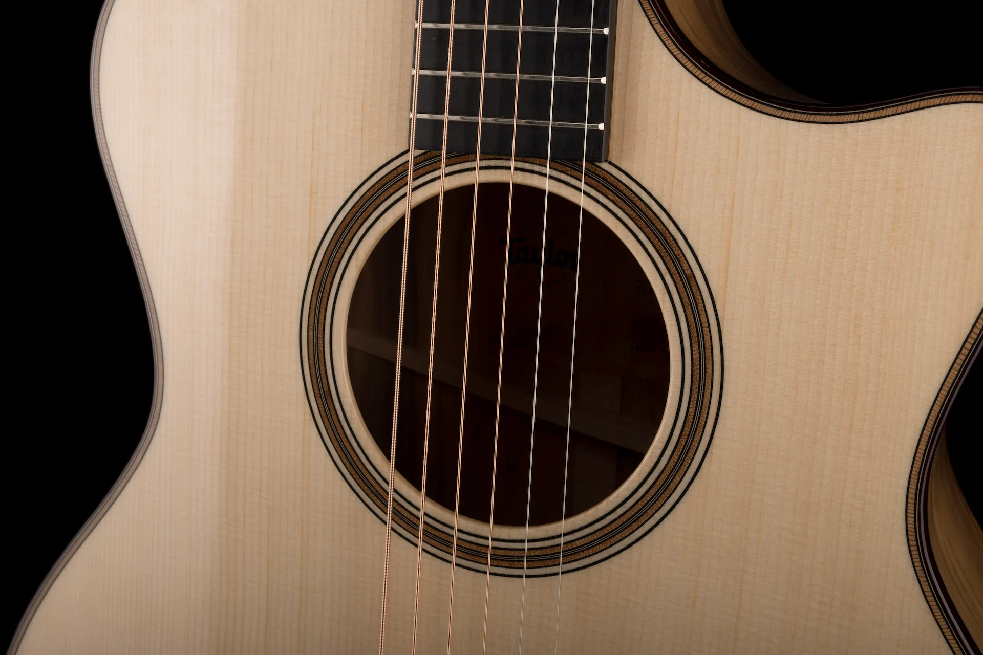 Taylor 714ce Limited Tasmanian Blackheart Sassafras and Lutz Top (2021) Acoustic Electric Guitar With Case - Serial # 1210221182 - Image 6