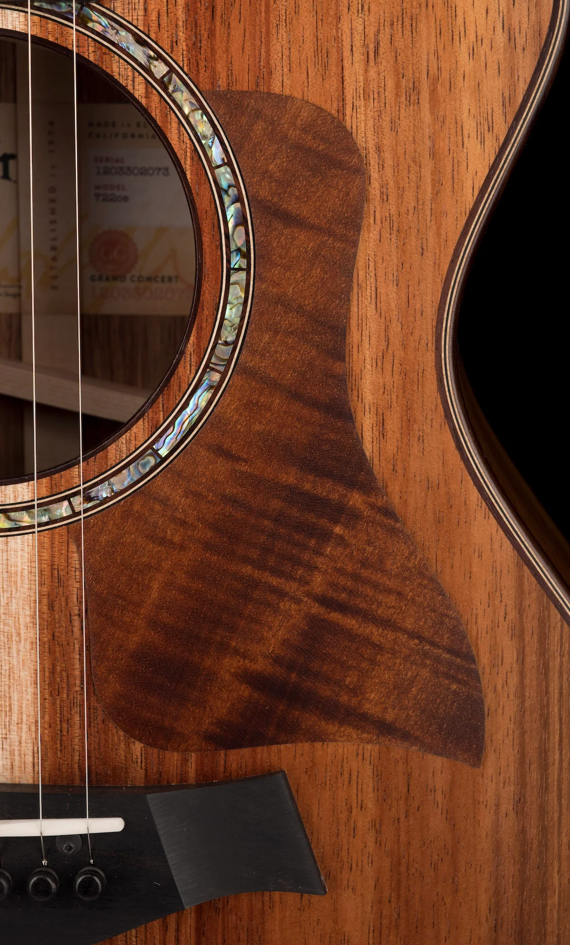 Taylor 722ce Koa Grand Concert Acoustic Electric Guitar With Case - Demo - Image 9